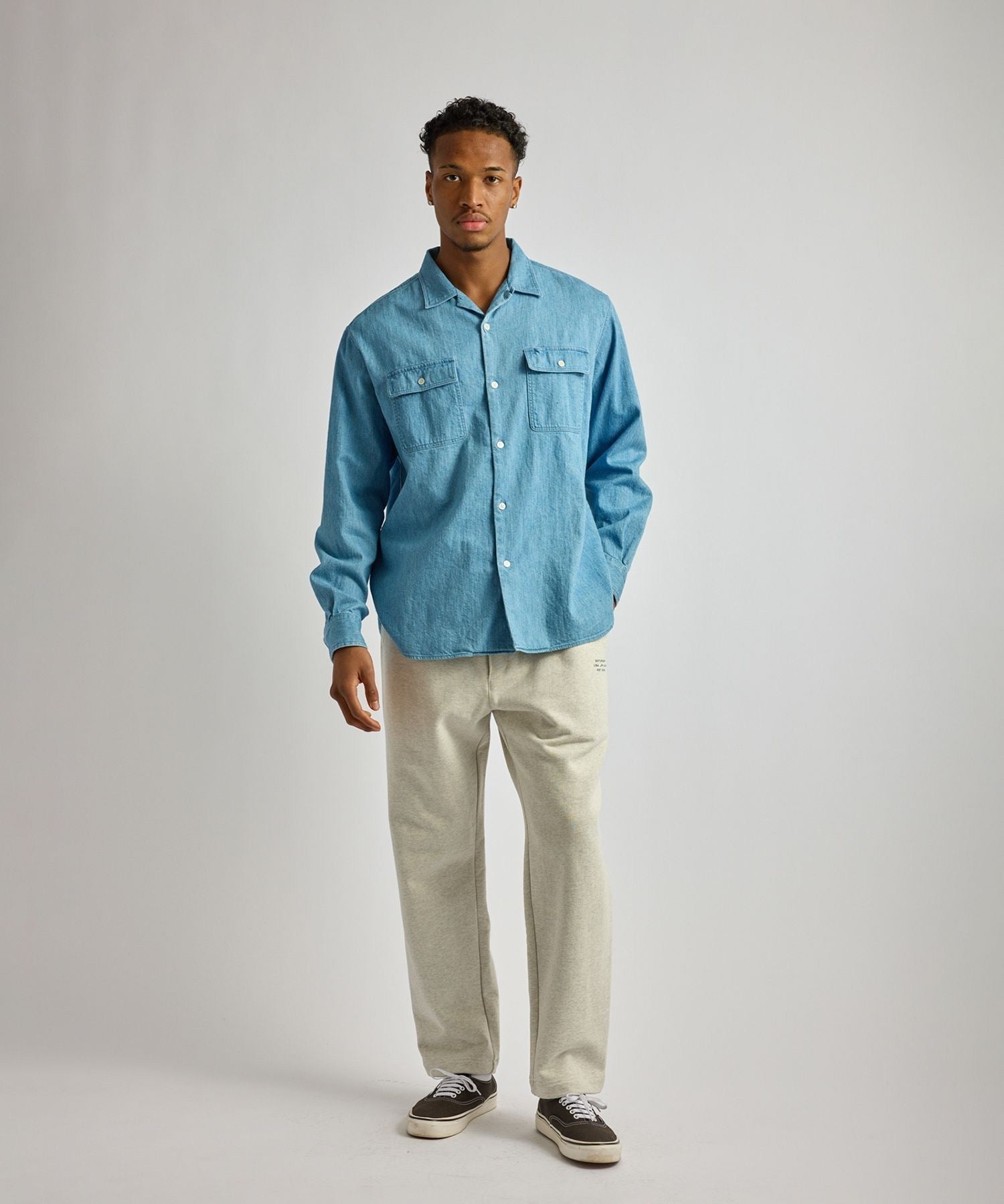 Hanley LS Open Collar Shirt