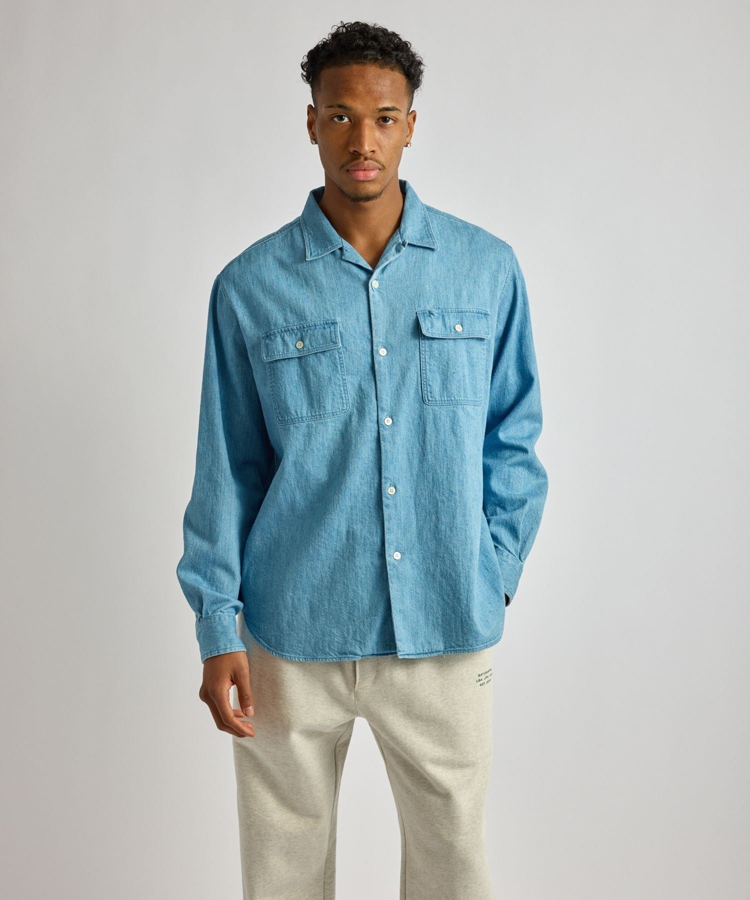 Hanley LS Open Collar Shirt