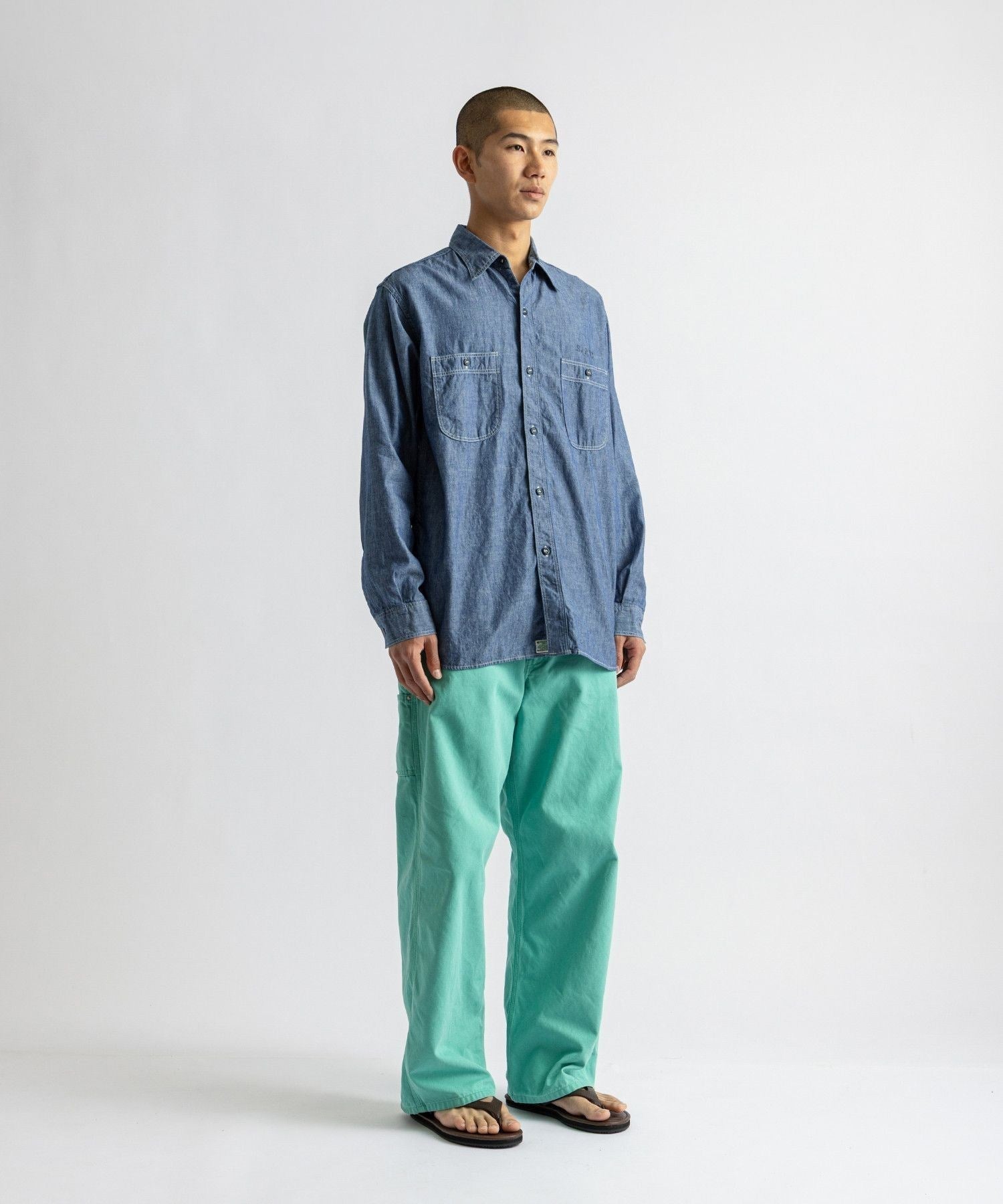 orSlow x Saturdays NYC RELAX FIT CHAMBRAY WORK SHIRT