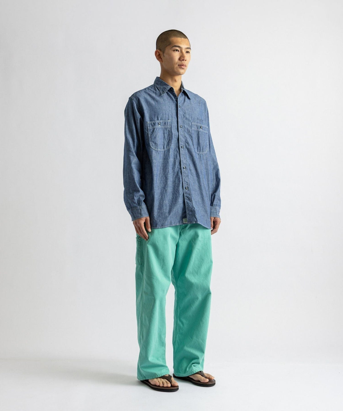orSlow x Saturdays NYC RELAX FIT CHAMBRAY WORK SHIRT