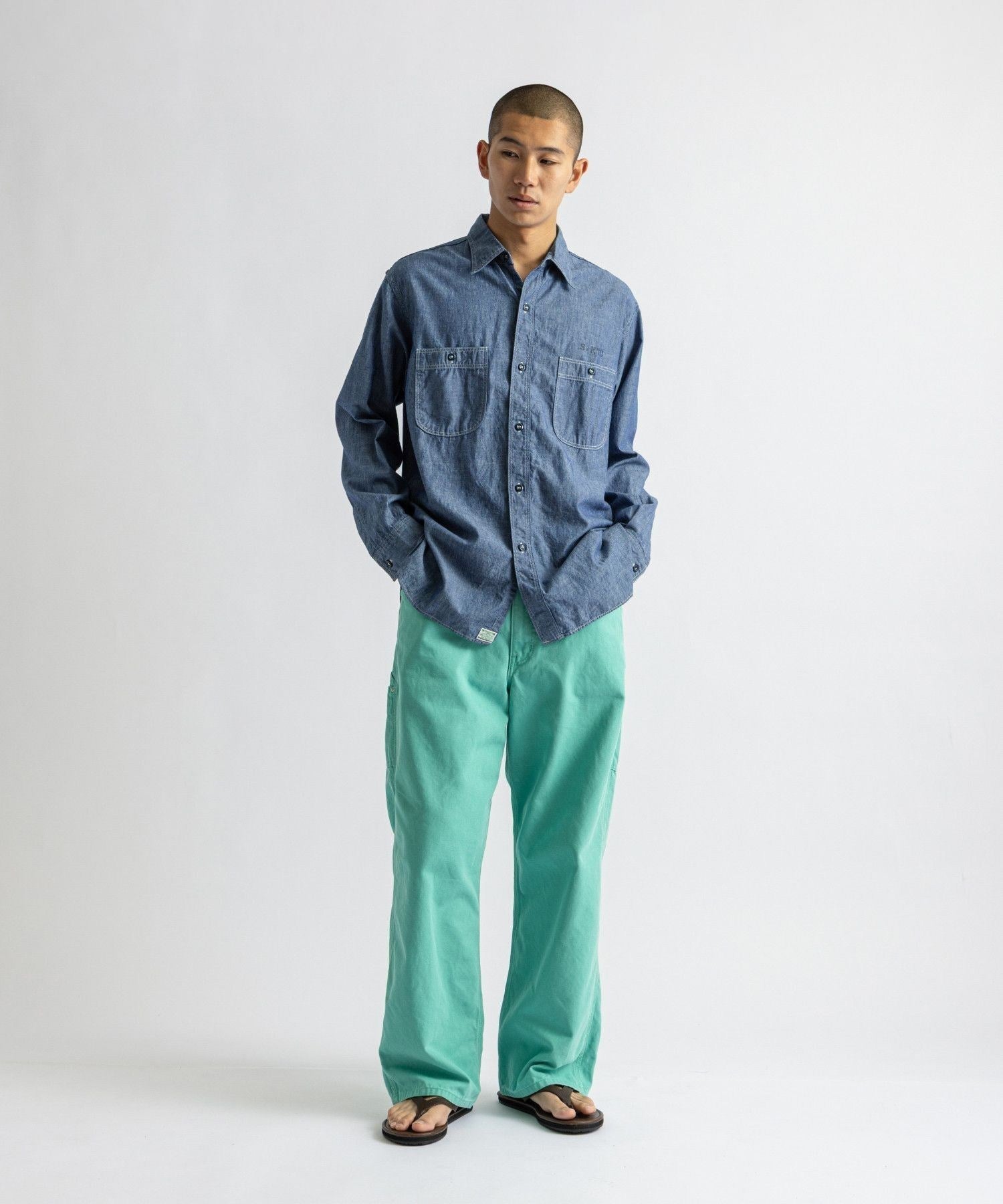 orSlow x Saturdays NYC RELAX FIT CHAMBRAY WORK SHIRT