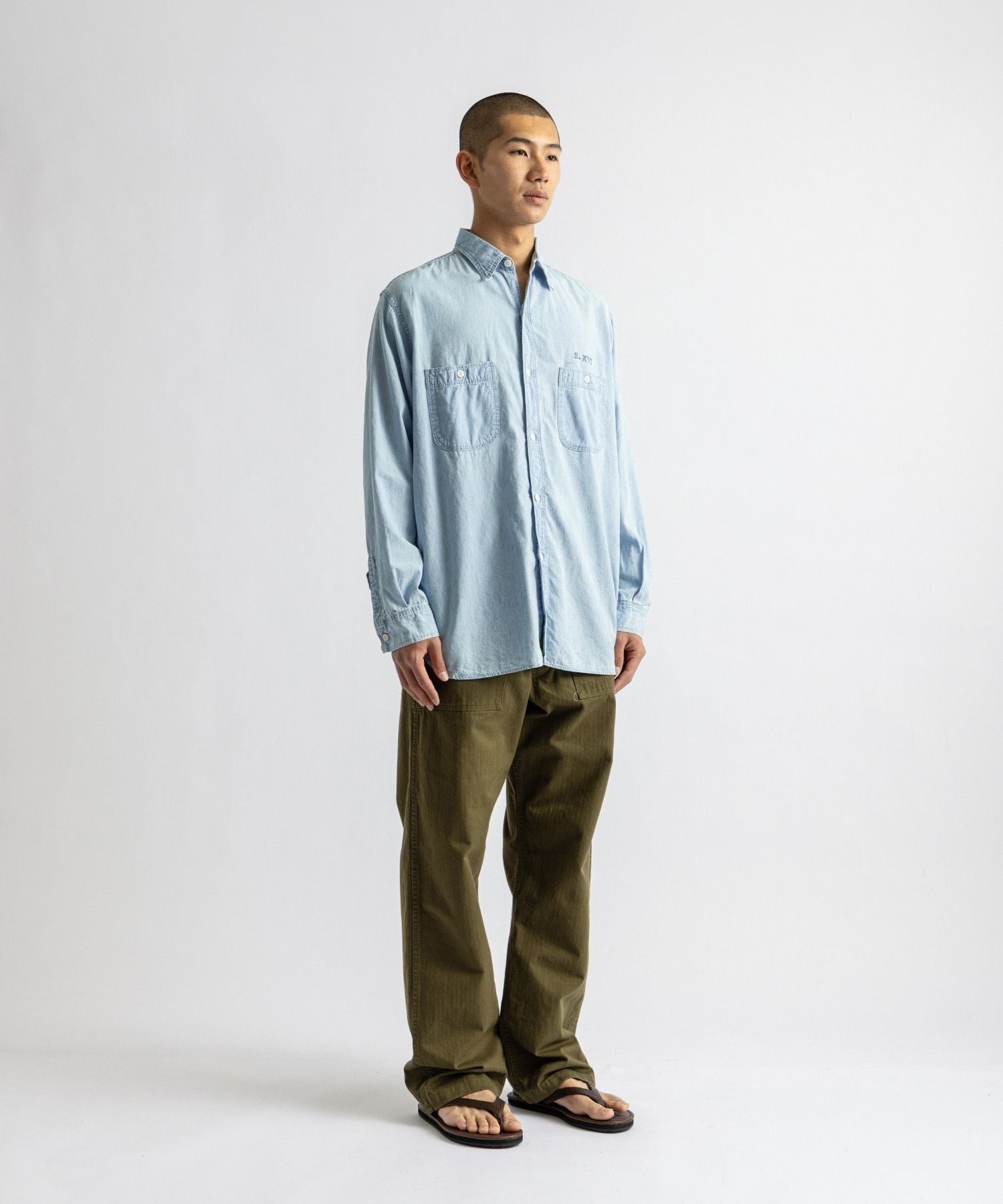orSlow x Saturdays NYC RELAX FIT CHAMBRAY WORK SHIRT