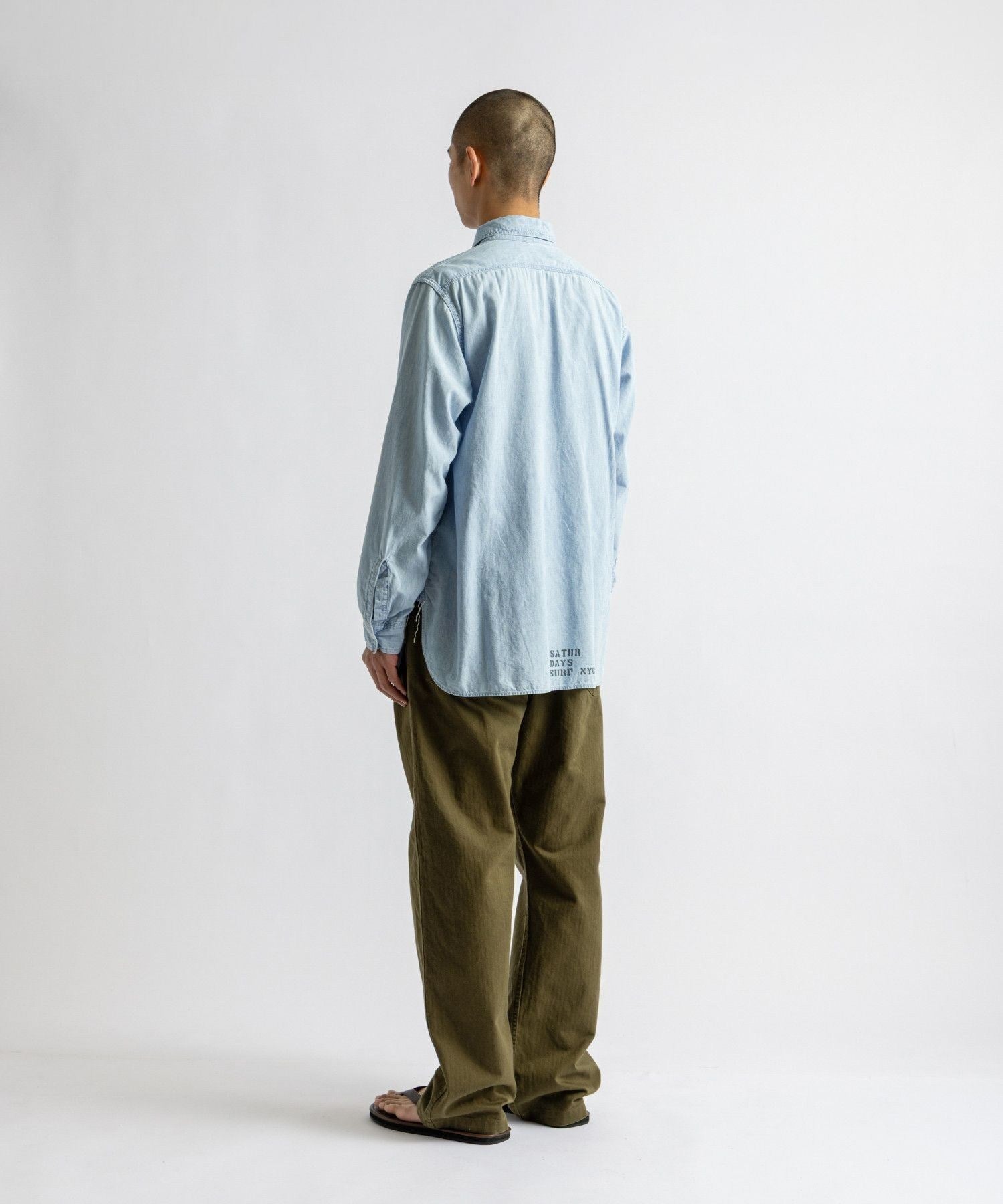 orSlow x Saturdays NYC RELAX FIT CHAMBRAY WORK SHIRT