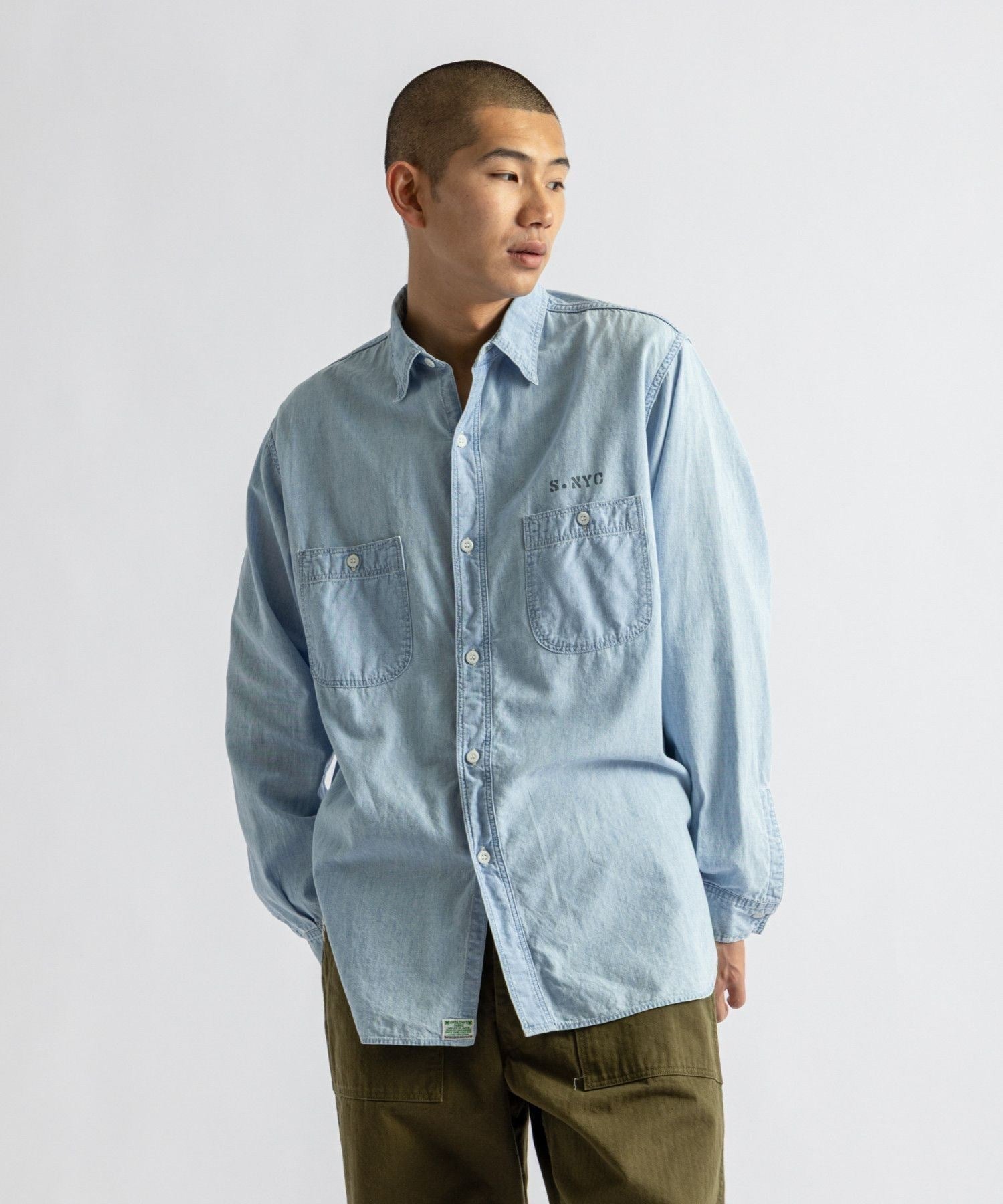 orSlow x Saturdays NYC RELAX FIT CHAMBRAY WORK SHIRT