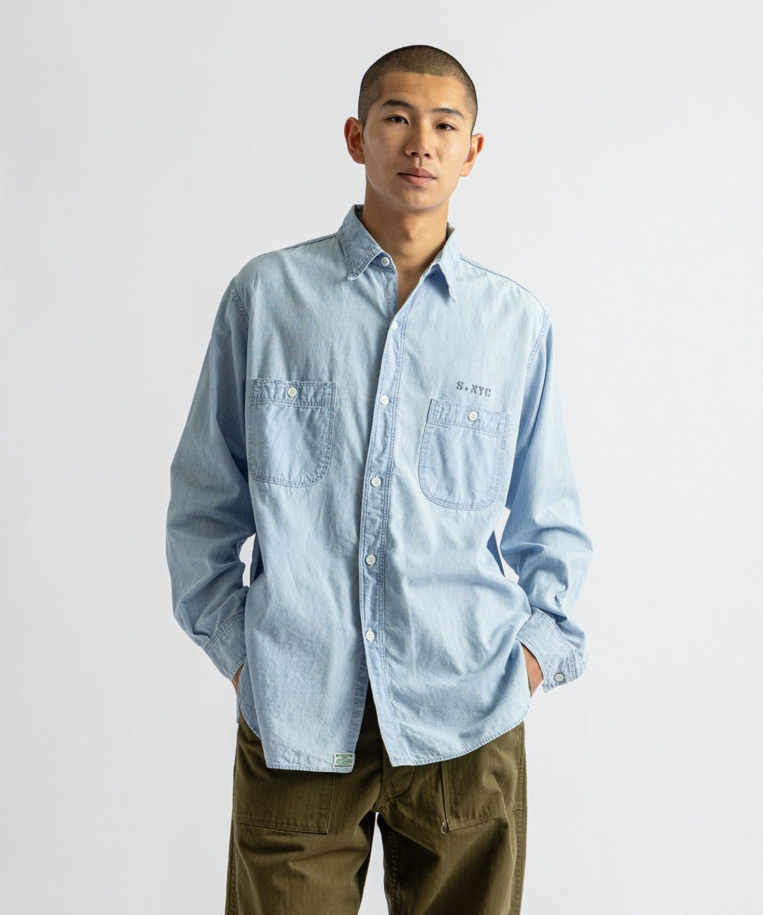 orSlow x Saturdays NYC RELAX FIT CHAMBRAY WORK SHIRT
