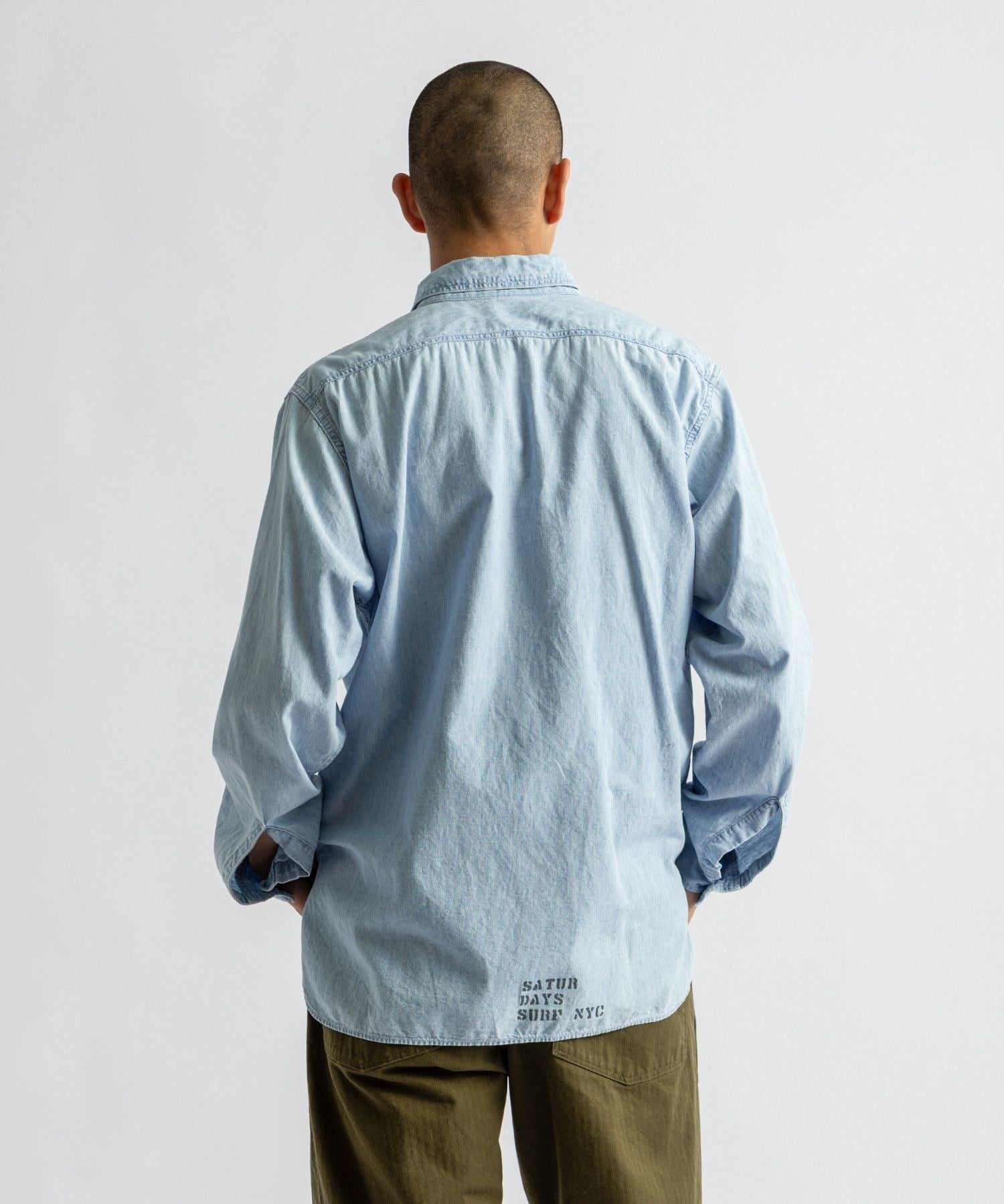 orSlow x Saturdays NYC RELAX FIT CHAMBRAY WORK SHIRT