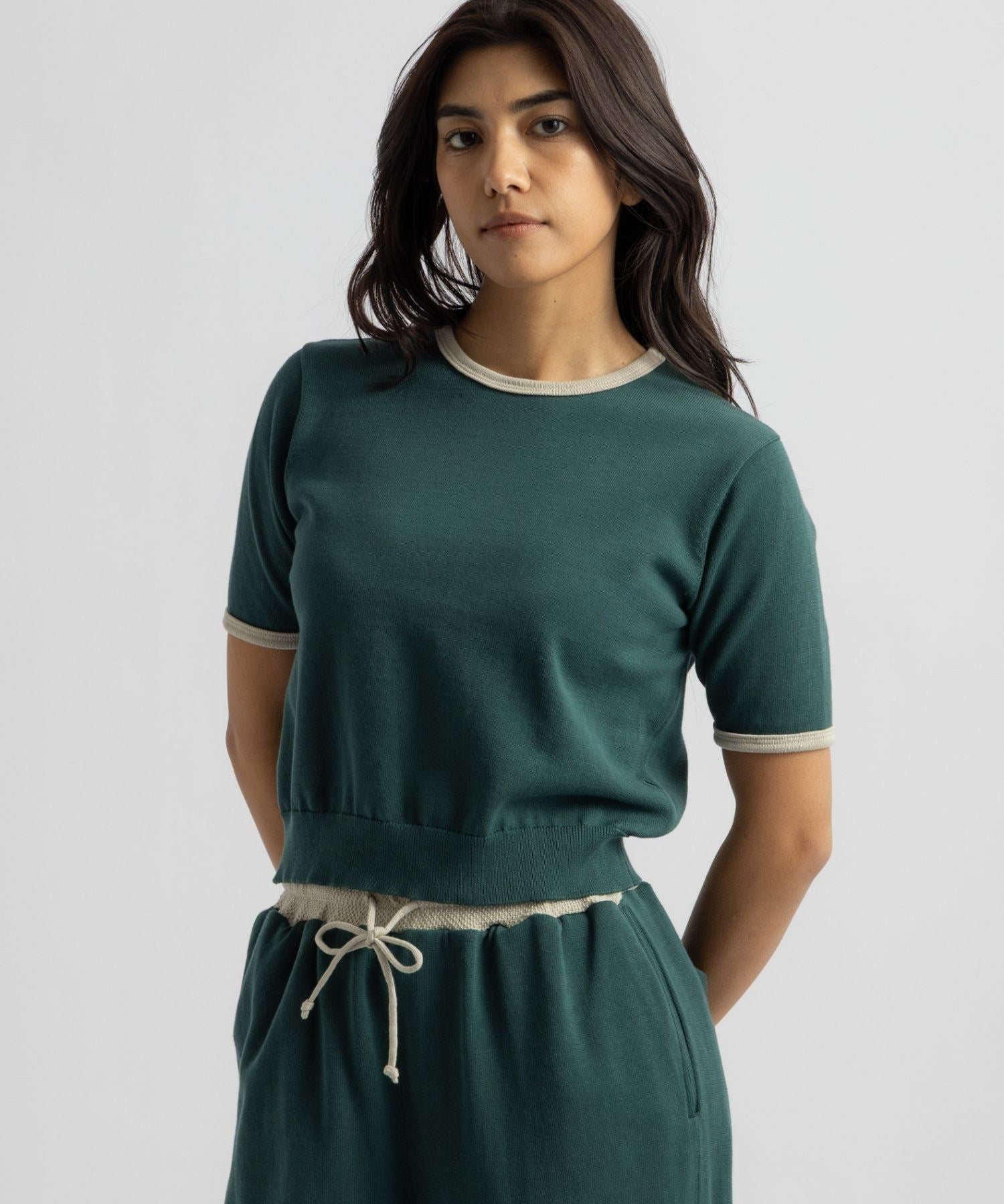 Suzie Compact Knit SS Top | WOMEN