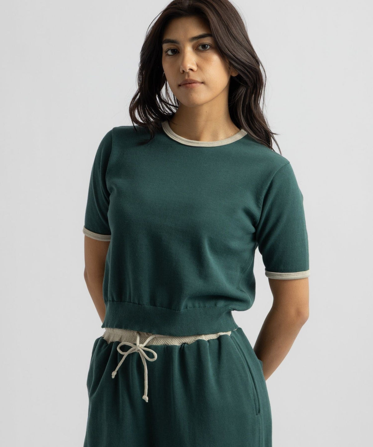 Suzie Compact Knit SS Top | WOMEN