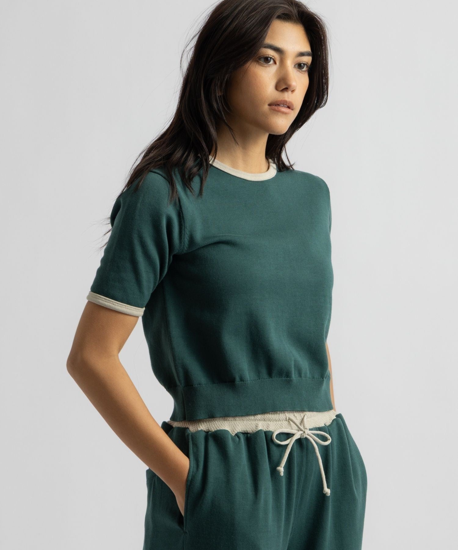 Suzie Compact Knit SS Top | WOMEN