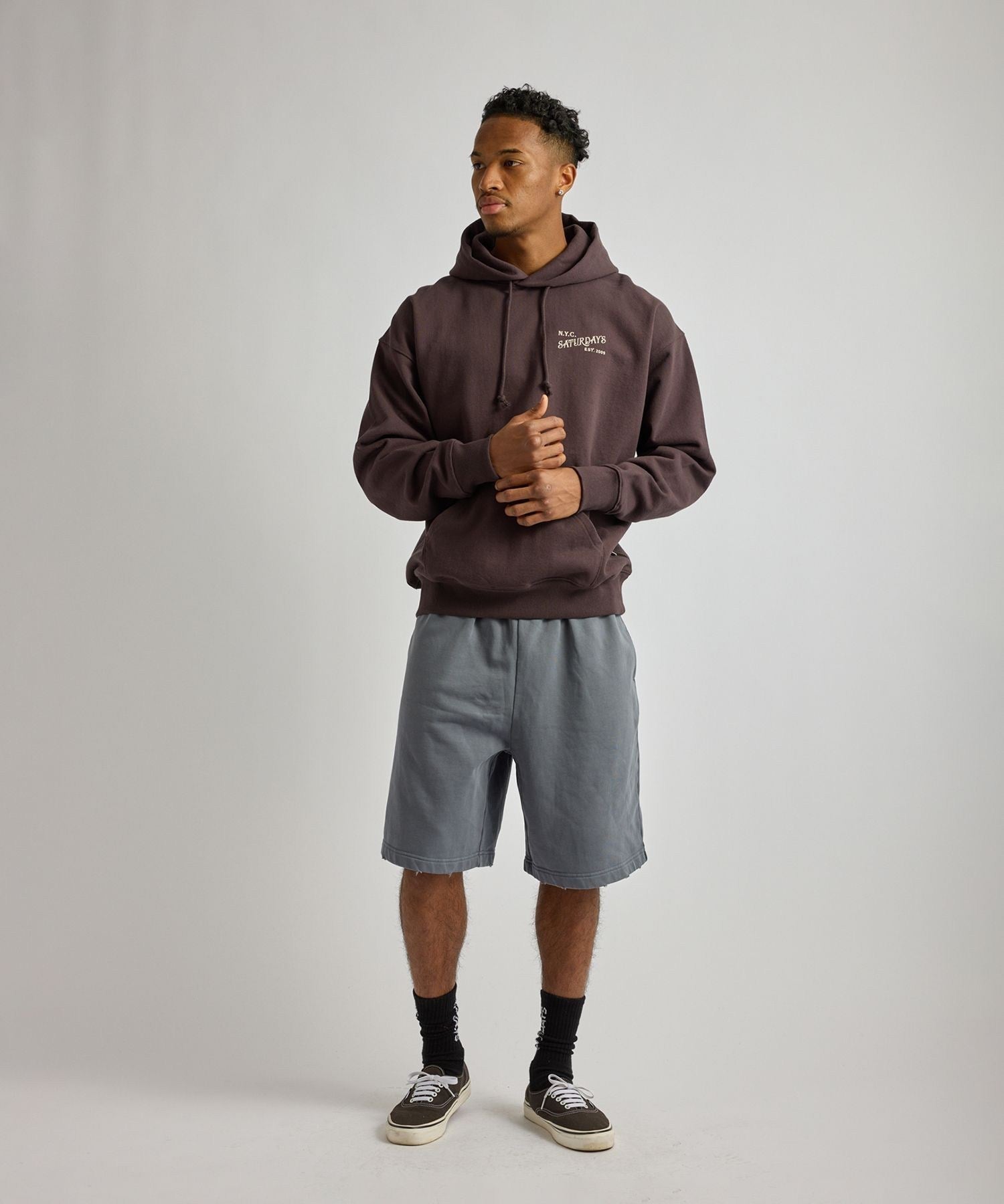 Warren Vintage Serif Relaxed Hoodie