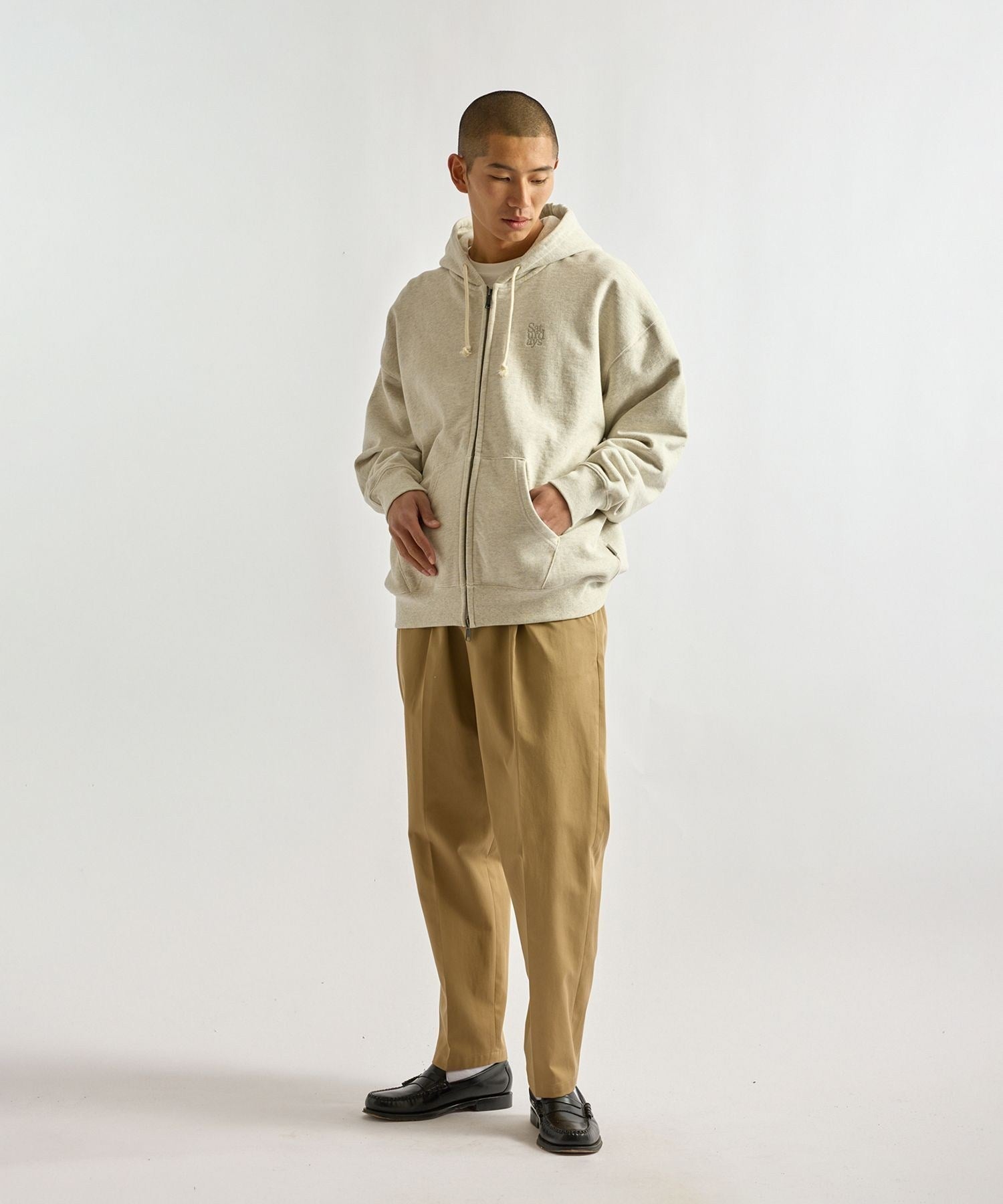 Canal Waffle Lined Zip Hoodie