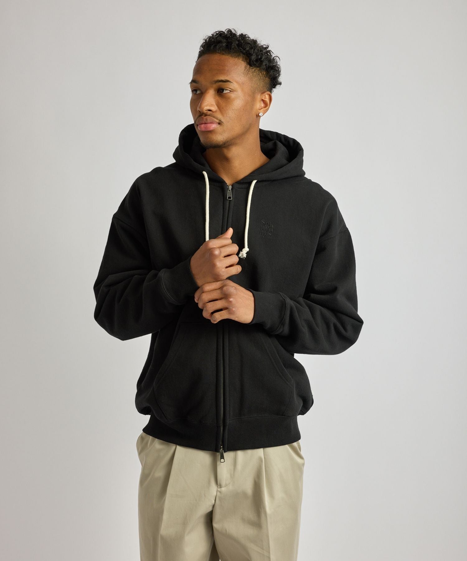 Canal Waffle Lined Zip Hoodie