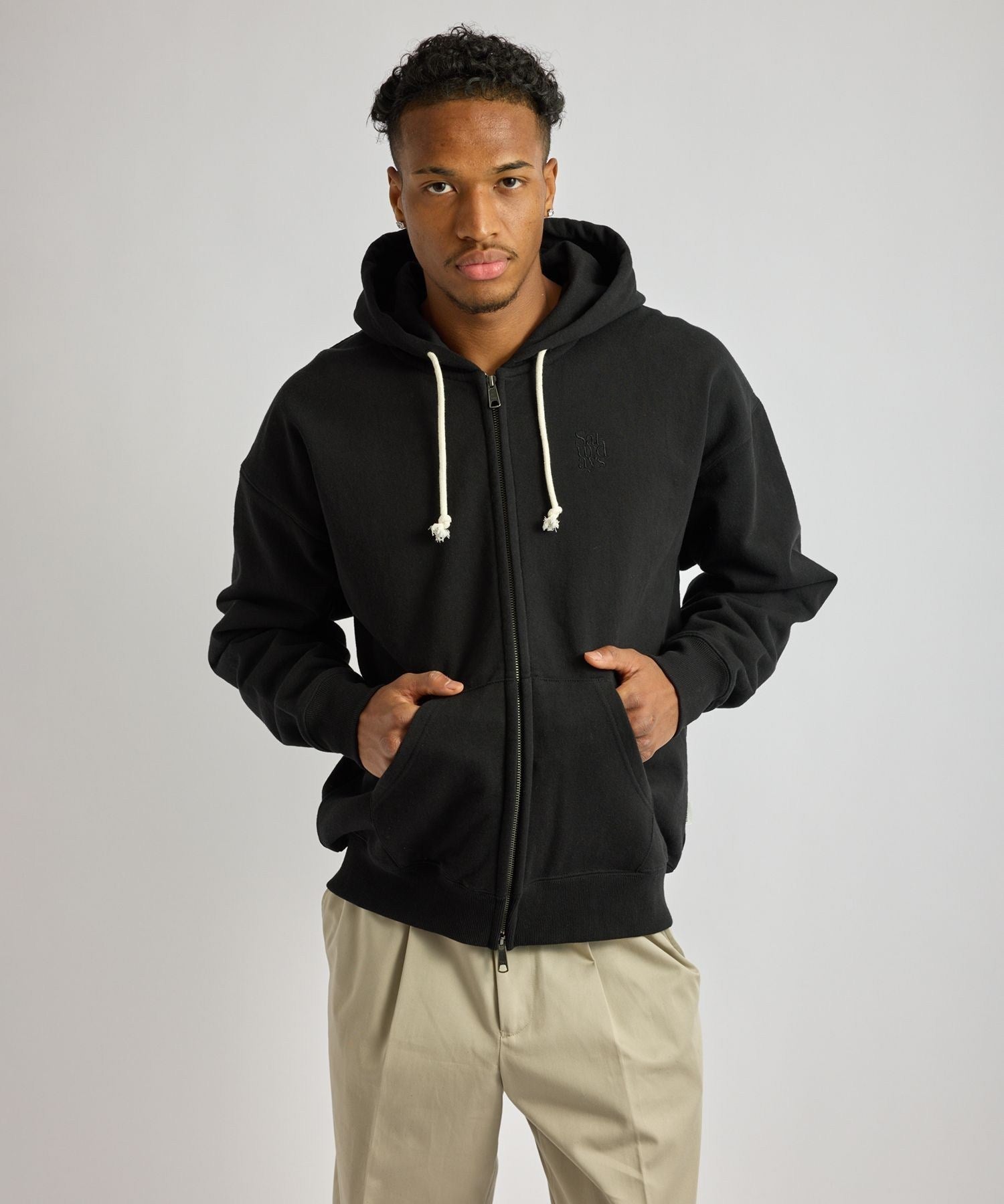 Canal Waffle Lined Zip Hoodie