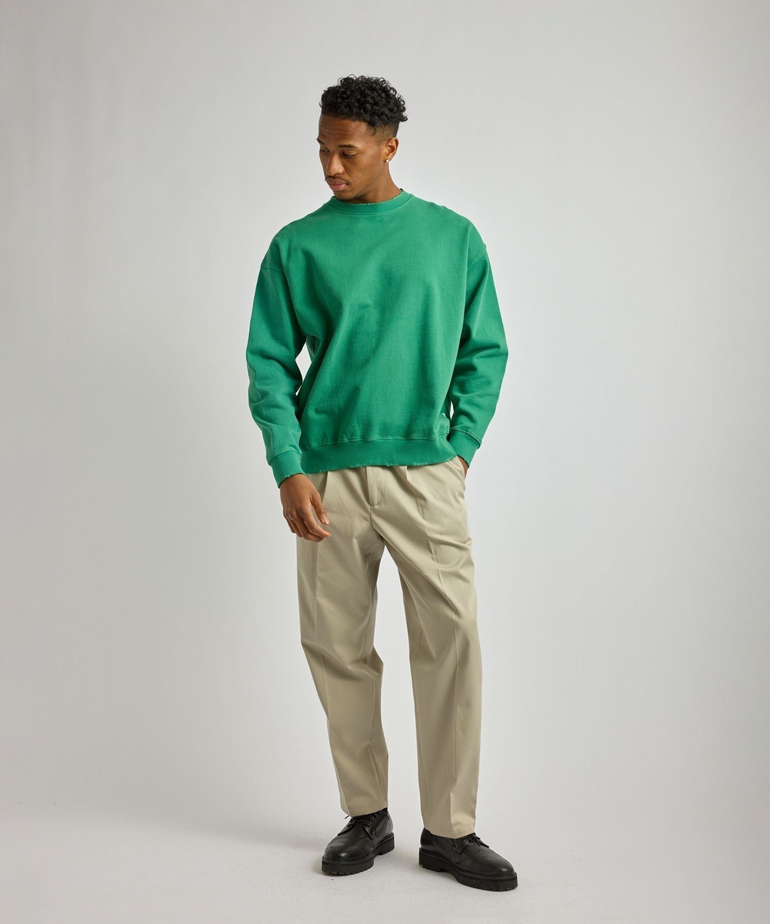 Bowery Garment Dyed Slash Sweatshirt