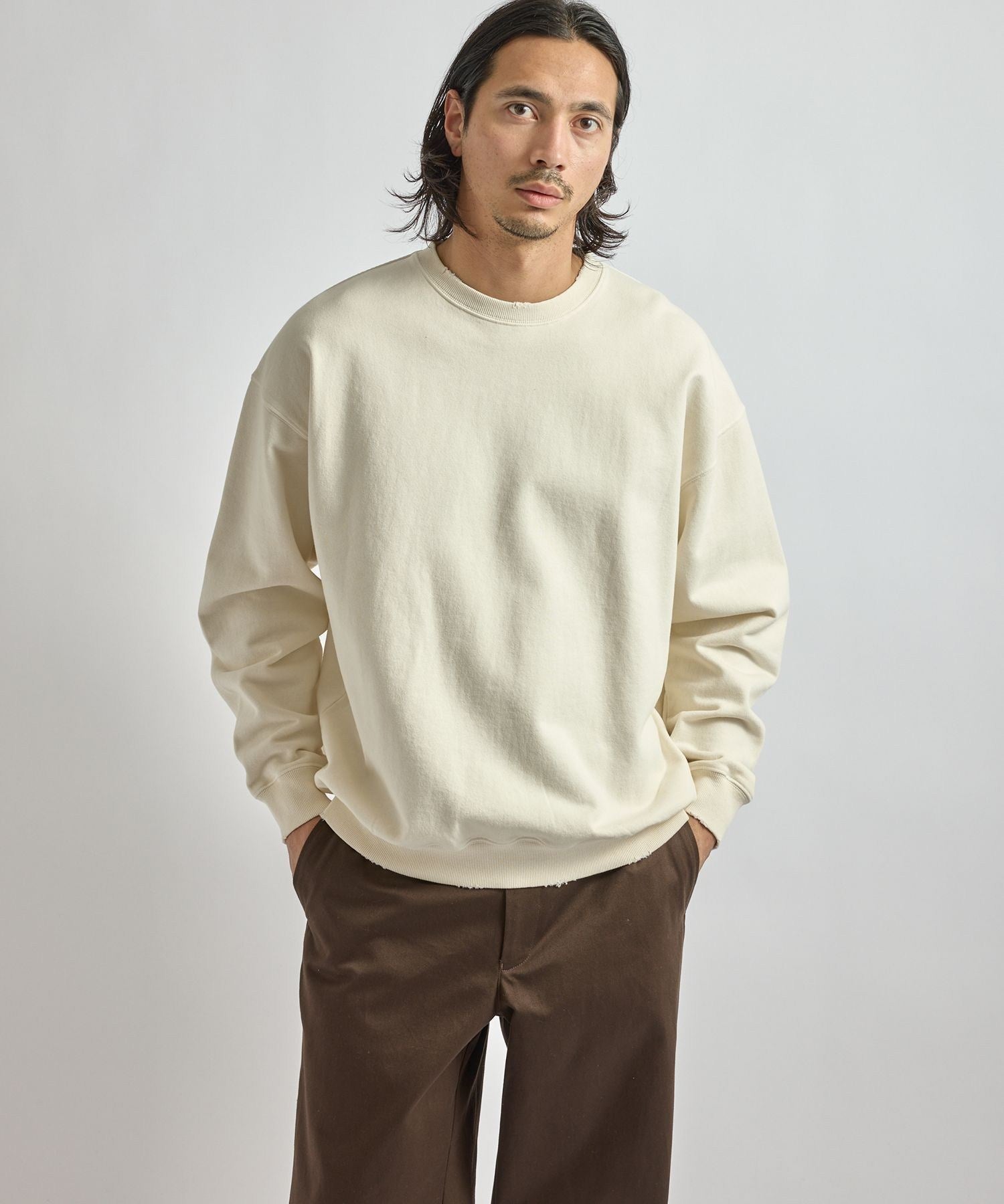 Bowery Garment Dyed Slash Sweatshirt