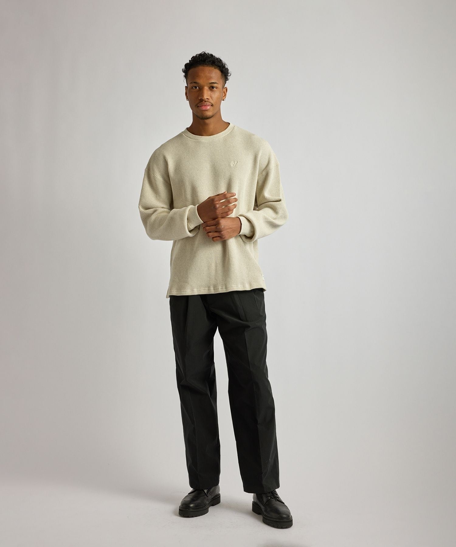 Alex Heavy Waffle Relaxed LS Tee
