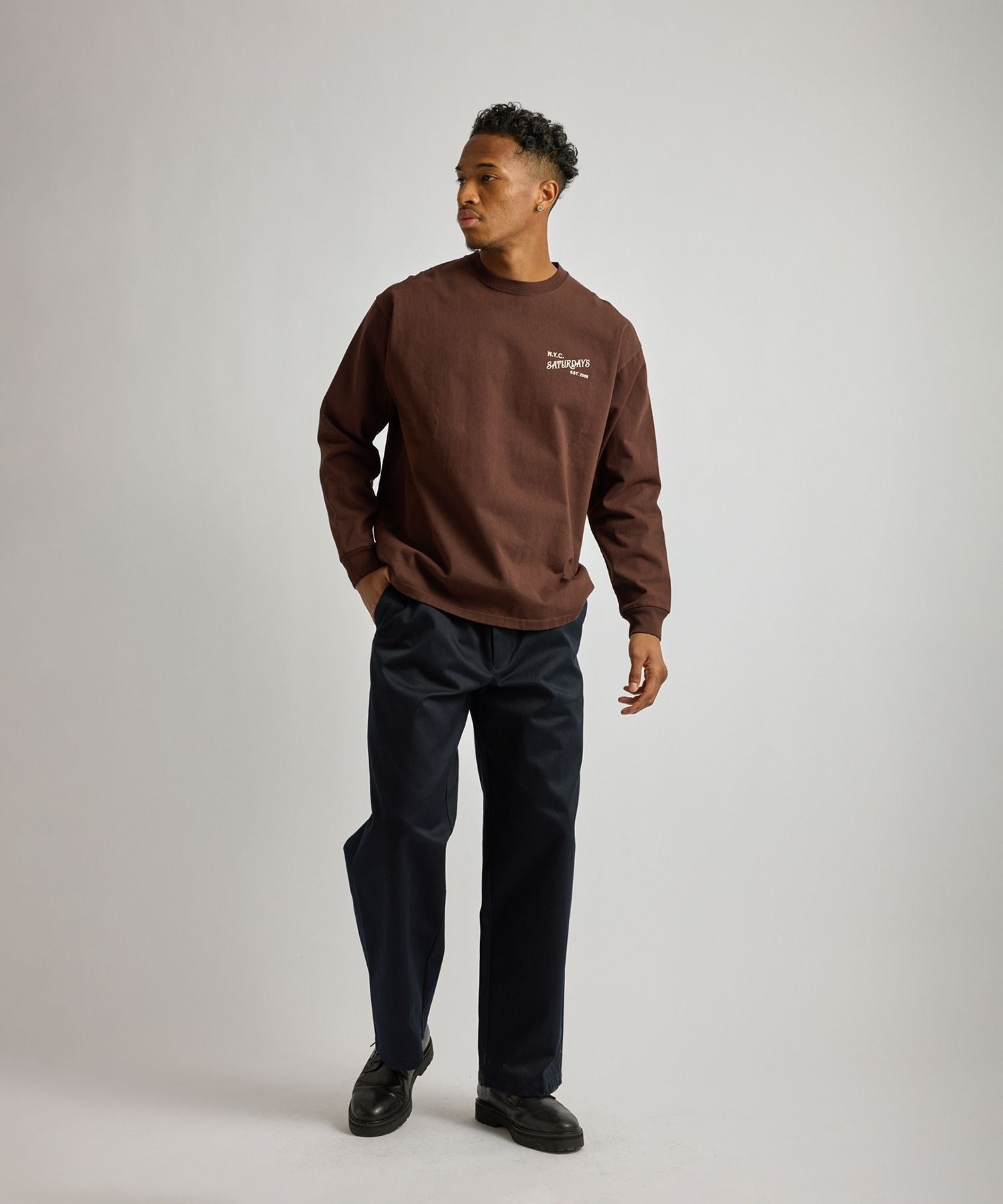 Max Weight Vintage Serif LS T-Shirt