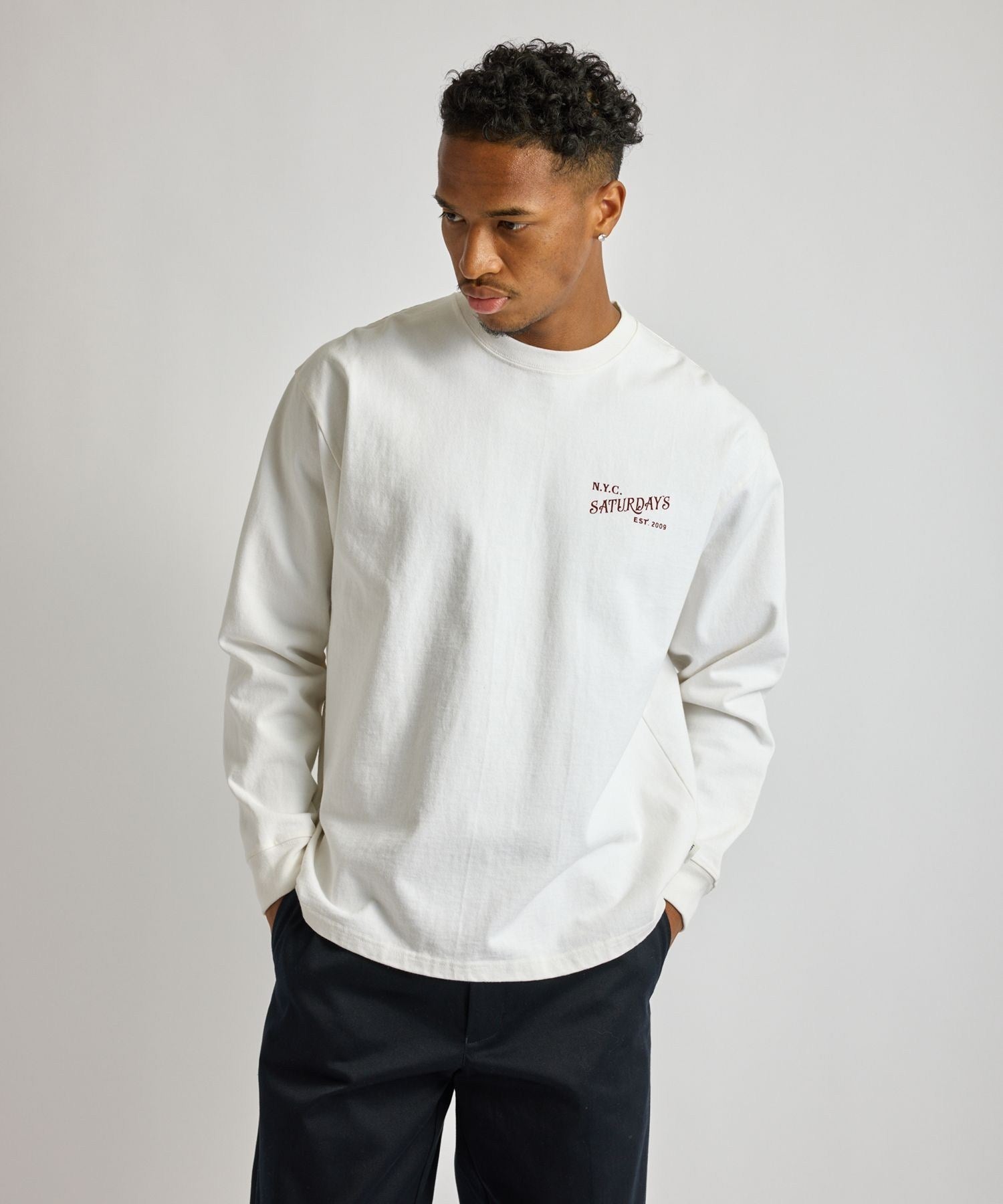 Max Weight Vintage Serif LS T-Shirt