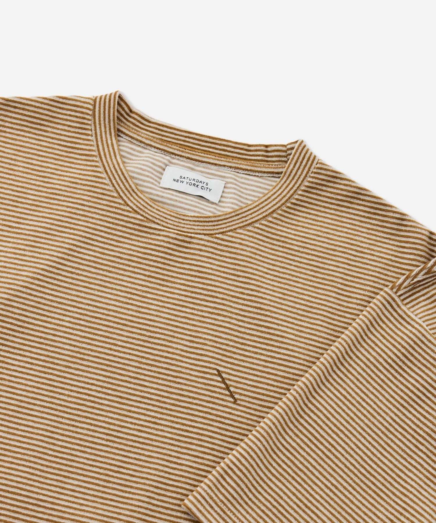 Velour Stripe Relaxed SS T-Shirt