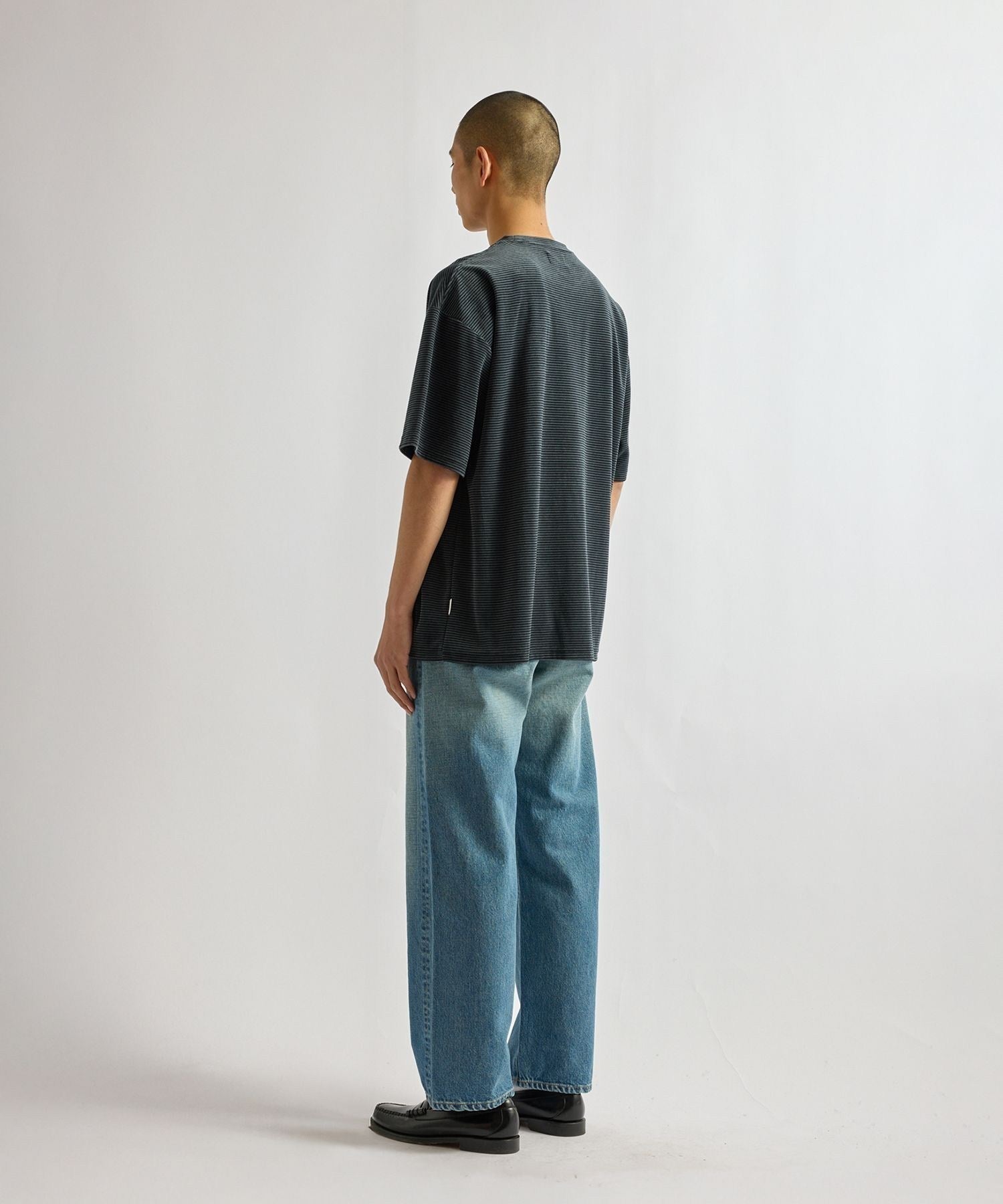 Velour Stripe Relaxed SS T-Shirt