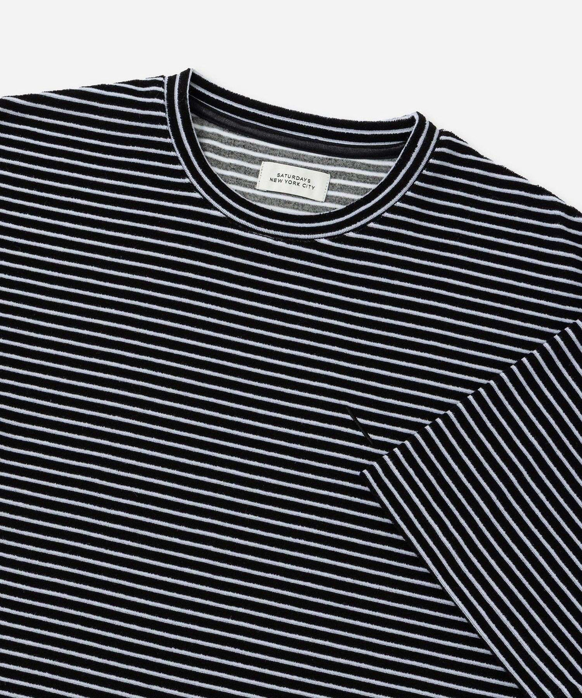 Brandon Striped Pile Relaxed SS Tee