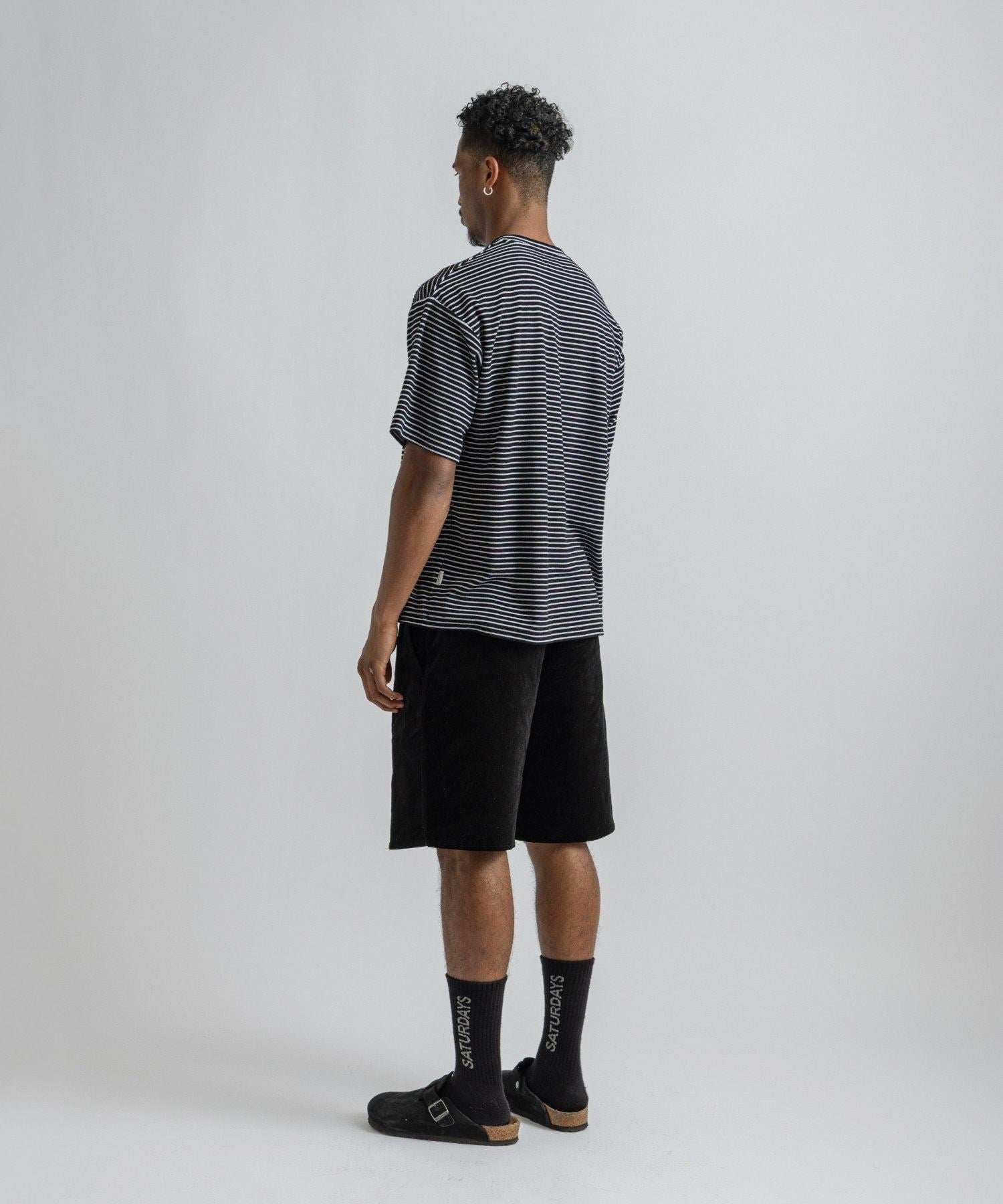 Brandon Striped Pile Relaxed SS Tee