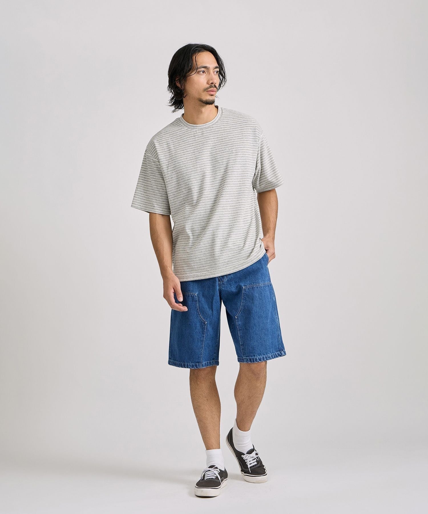 Brandon Striped Pile Relaxed SS Tee