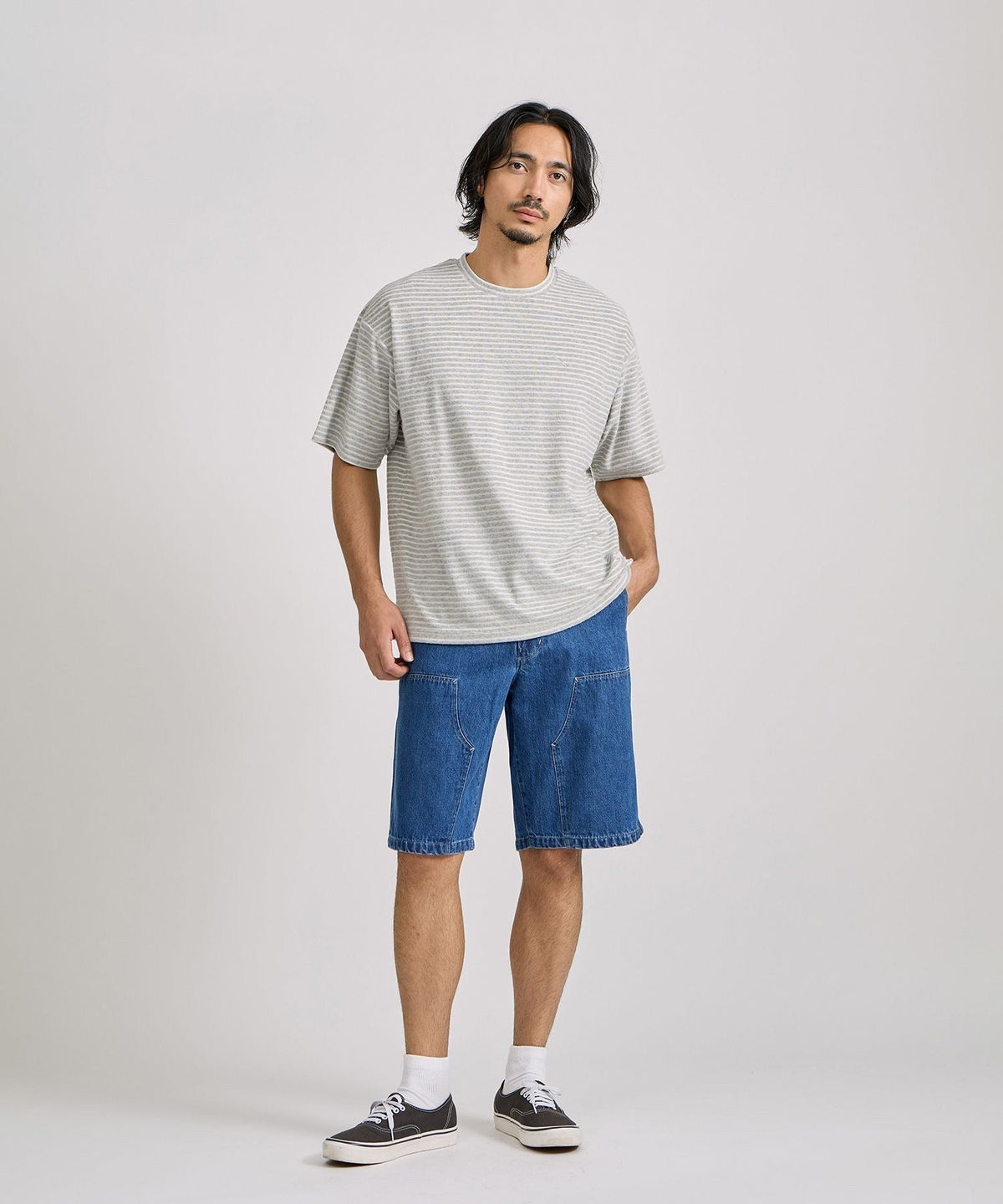 Brandon Striped Pile Relaxed SS Tee