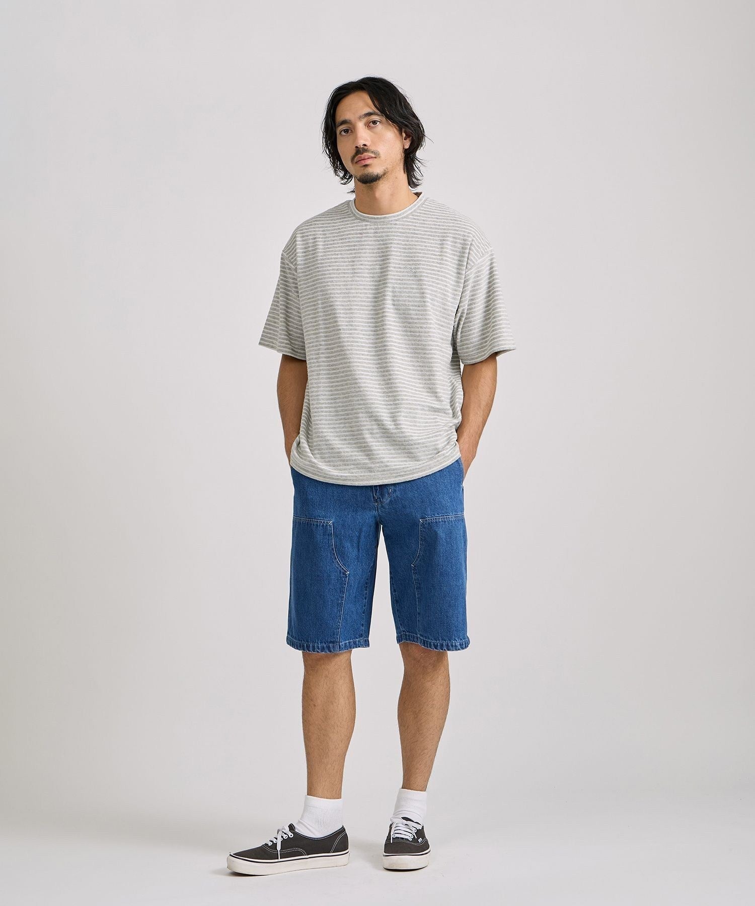 Brandon Striped Pile Relaxed SS Tee