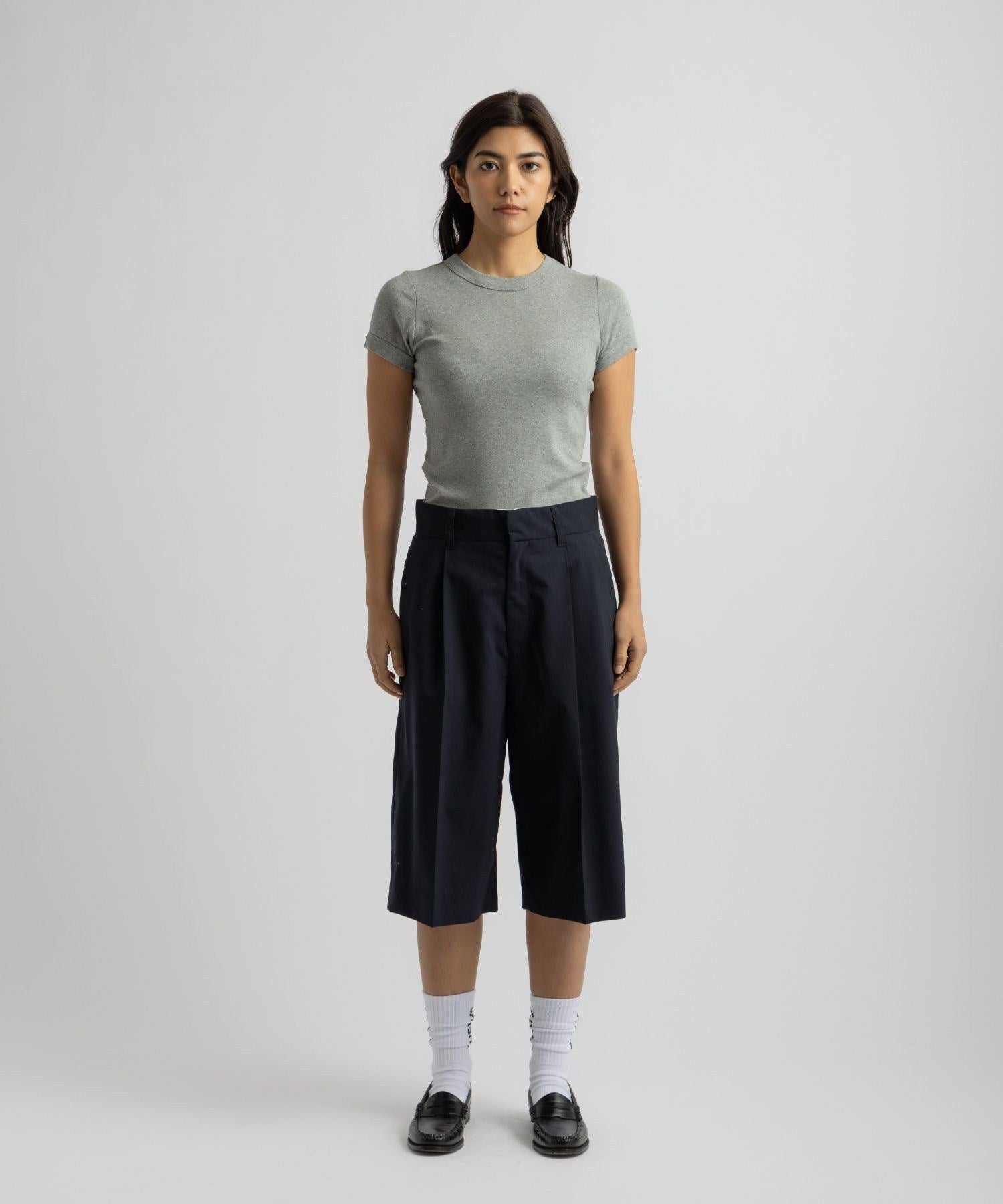 Naomi Ribbed Tee | WOMEN