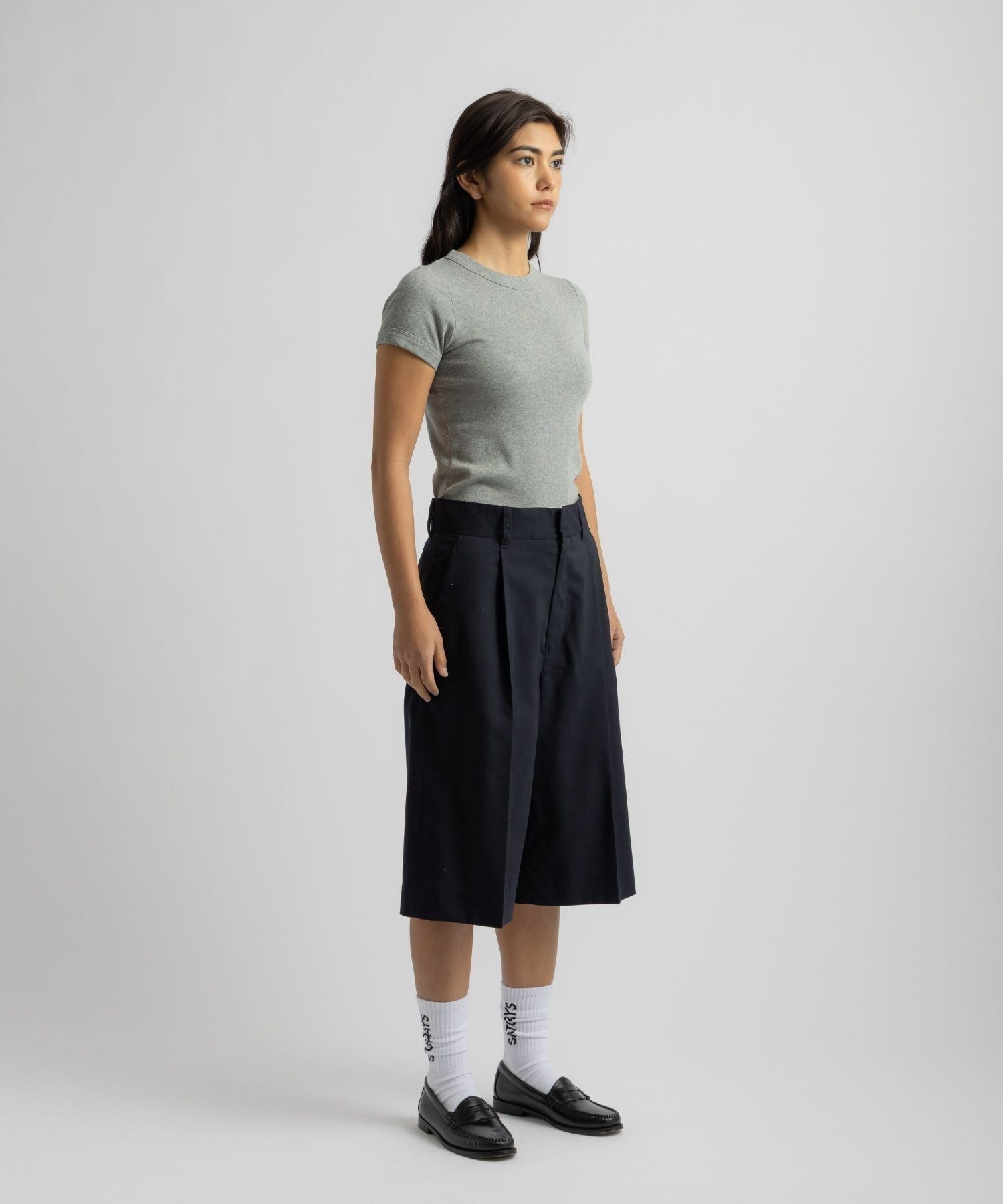 Naomi Ribbed Tee | WOMEN