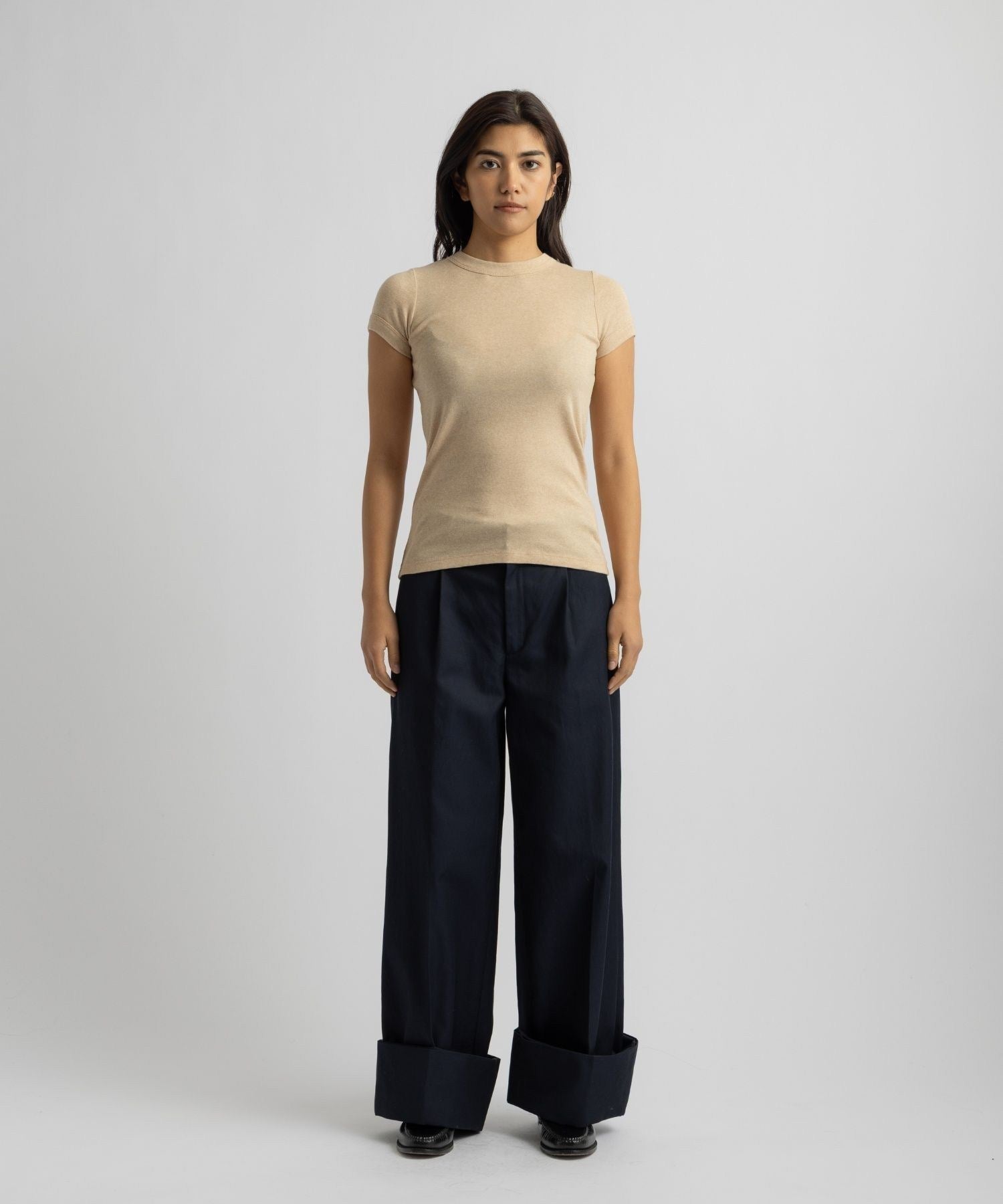 Naomi Ribbed Tee | WOMEN