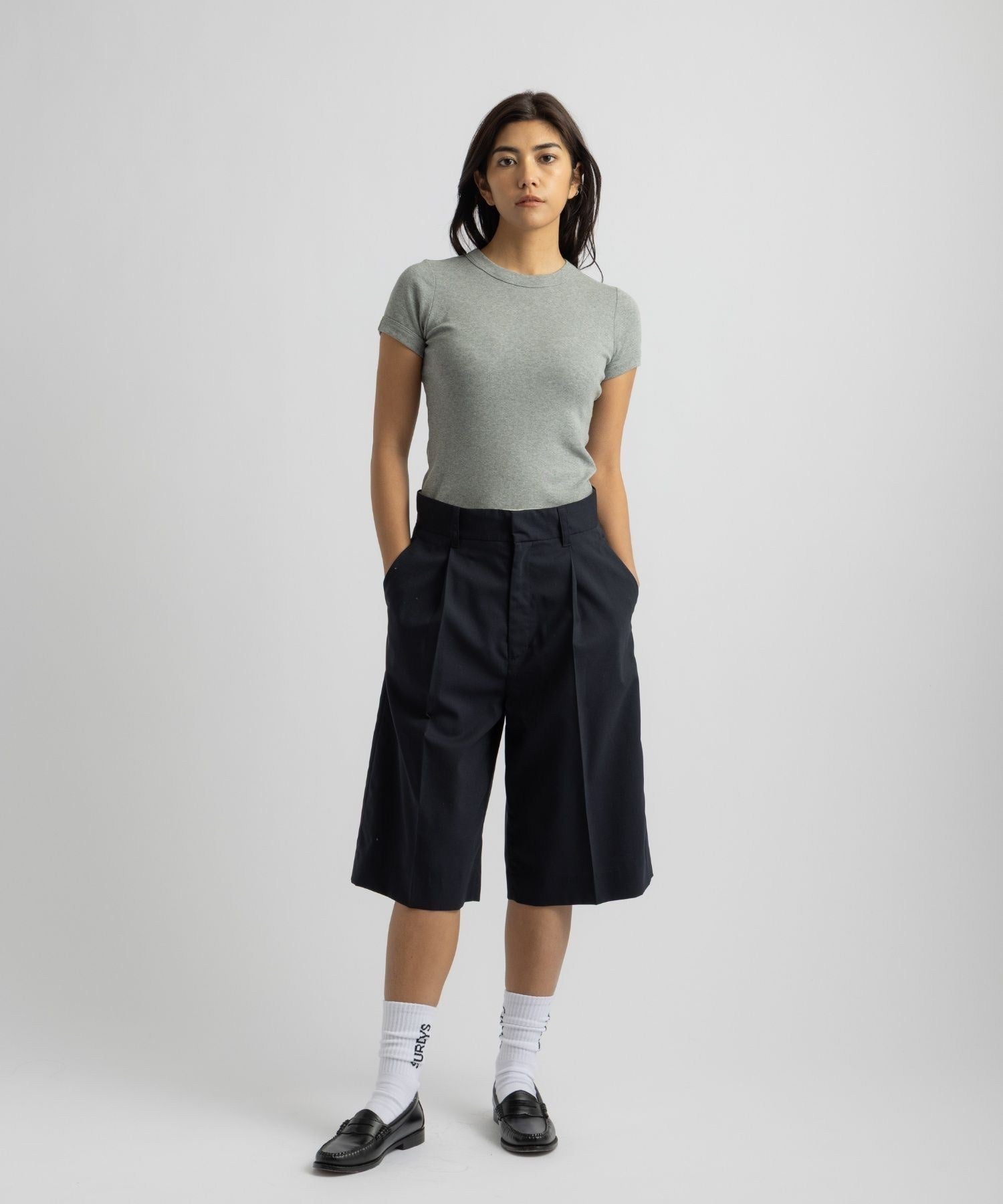 Naomi Ribbed Tee | WOMEN