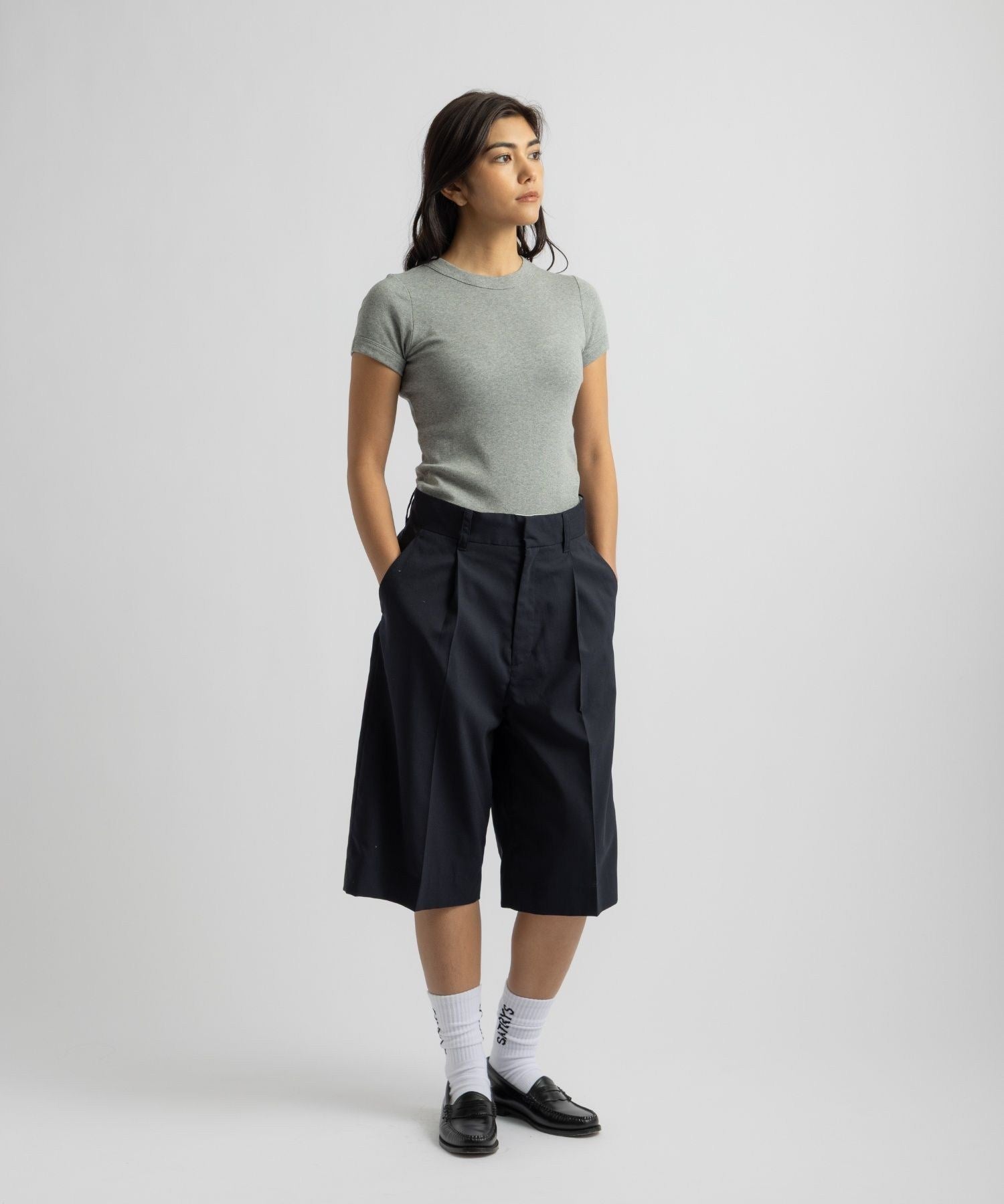 Naomi Ribbed Tee | WOMEN