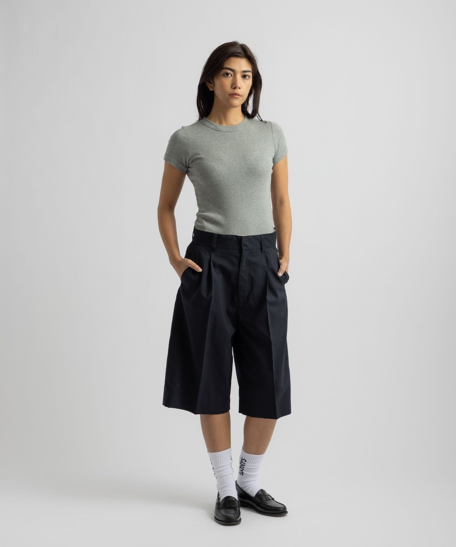 Naomi Ribbed Tee | WOMEN