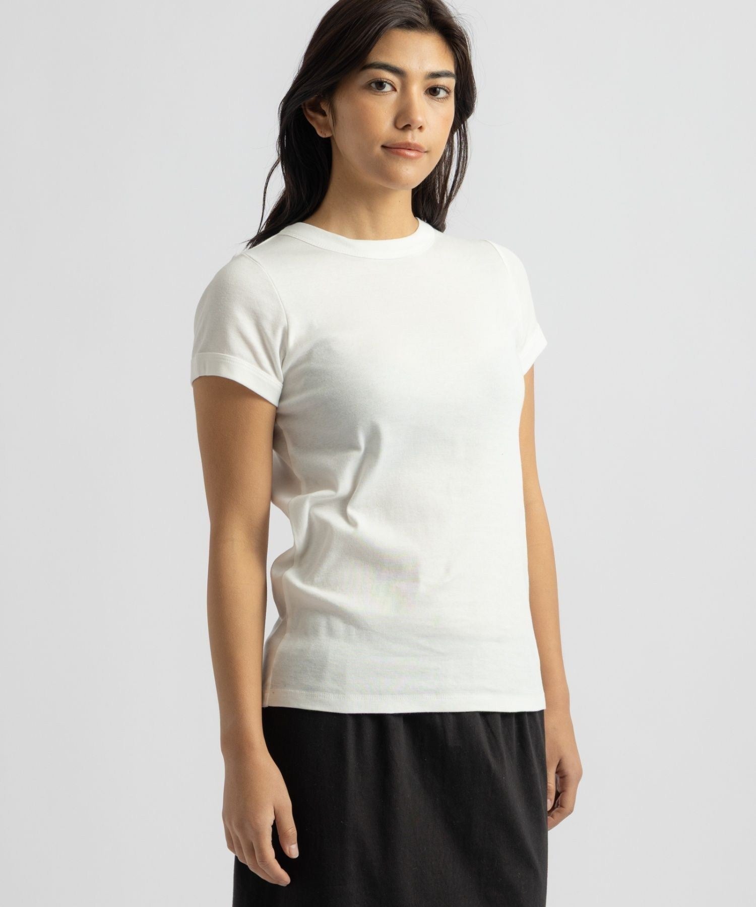 Naomi Ribbed Tee | WOMEN
