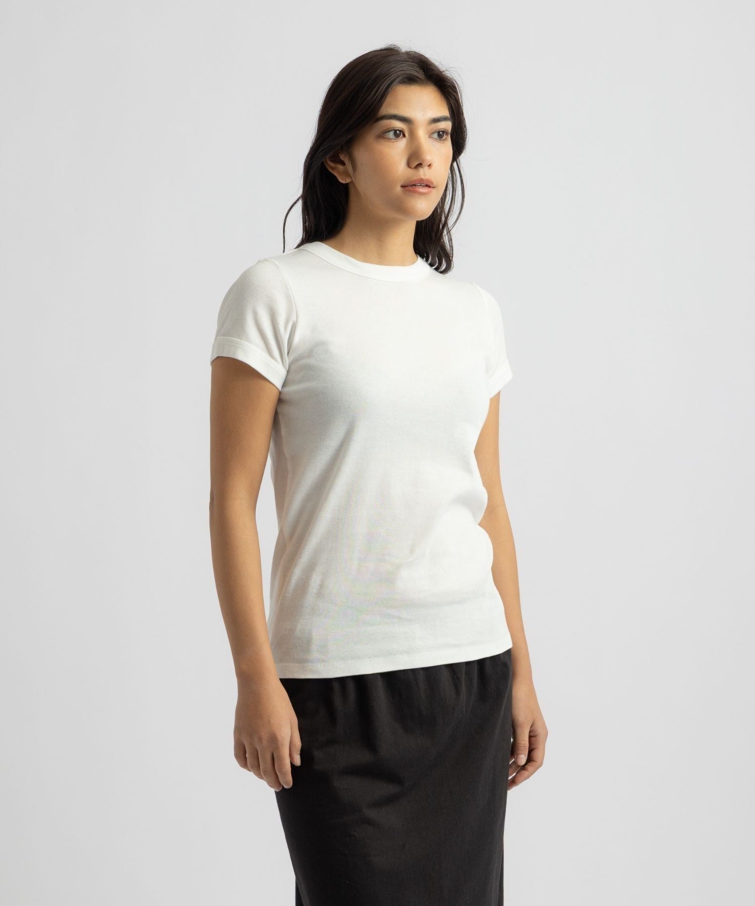Naomi Ribbed Tee | WOMEN