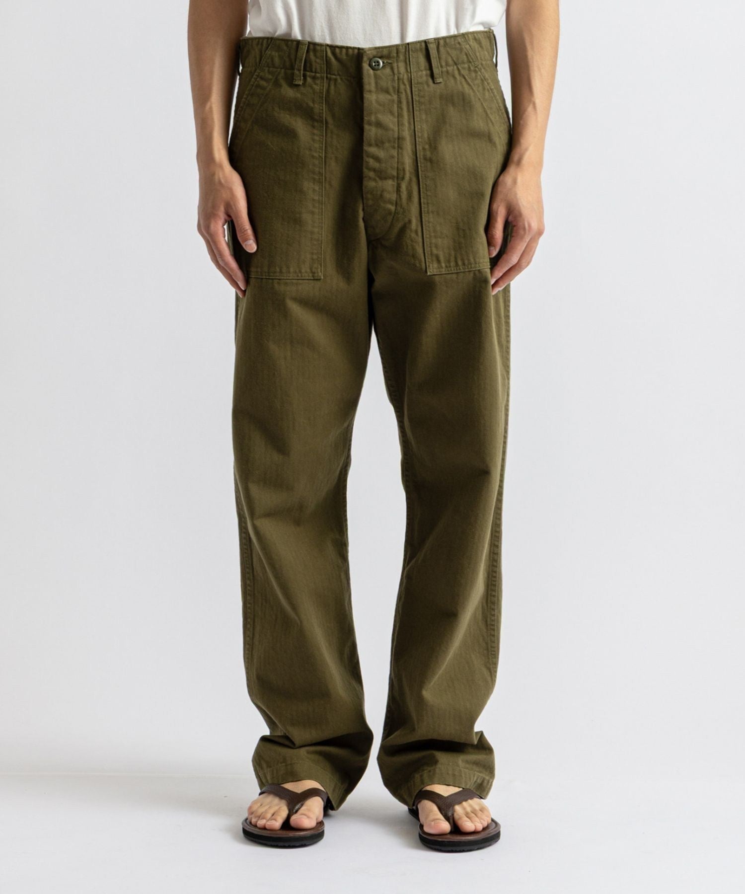 orSlow x Saturdays NYC HERRINGBONE VINTAGE FIT FATIGUE PANTS