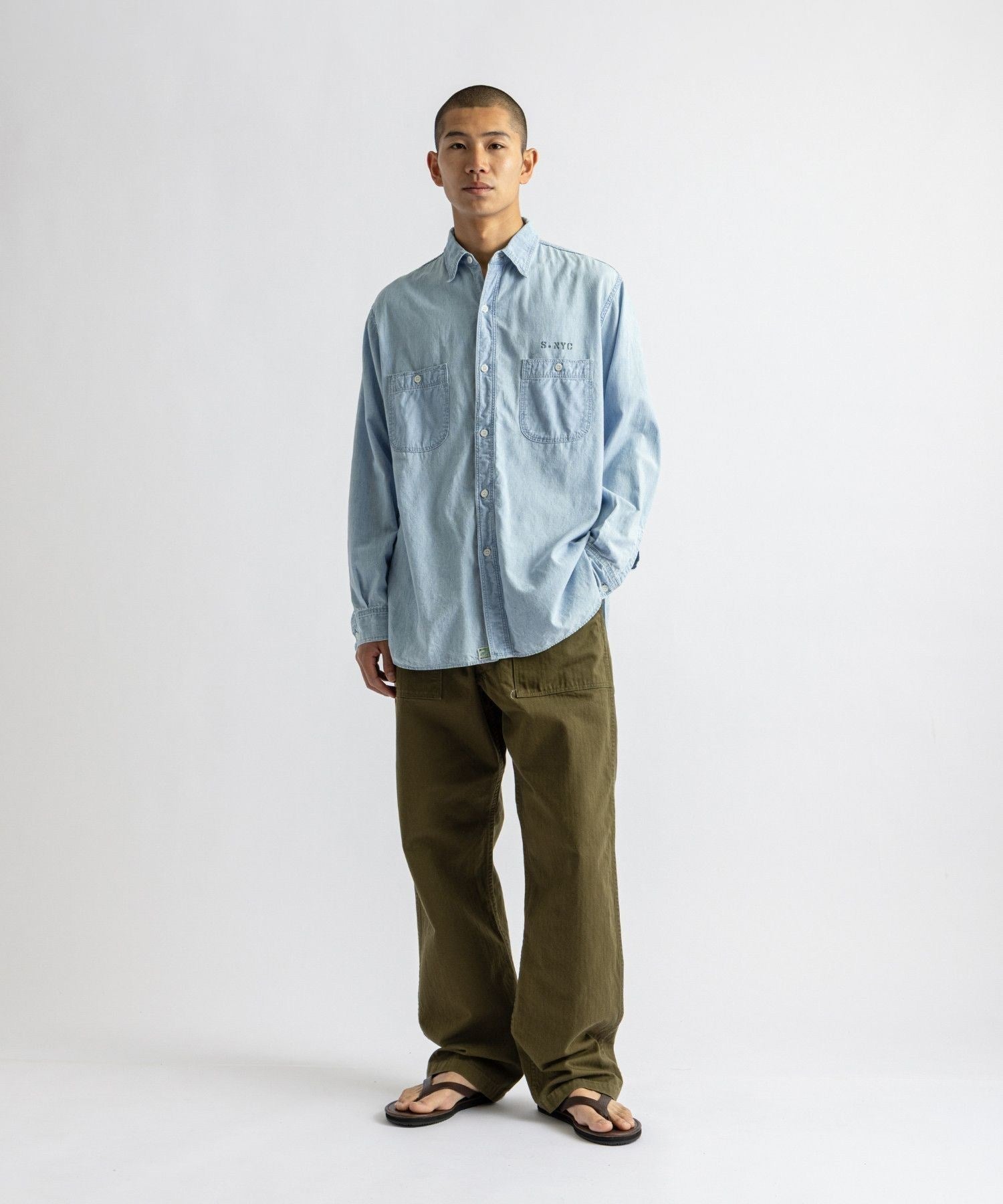 orSlow x Saturdays NYC HERRINGBONE VINTAGE FIT FATIGUE PANTS