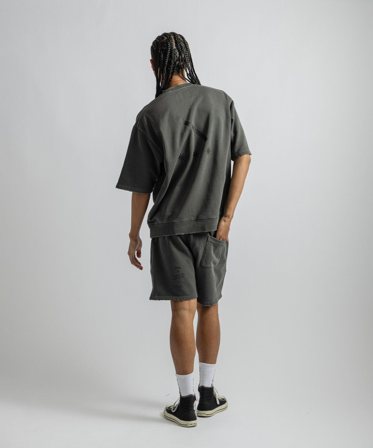 GDC×Saturdays NYC Austin Damaged Sweat Short Pants