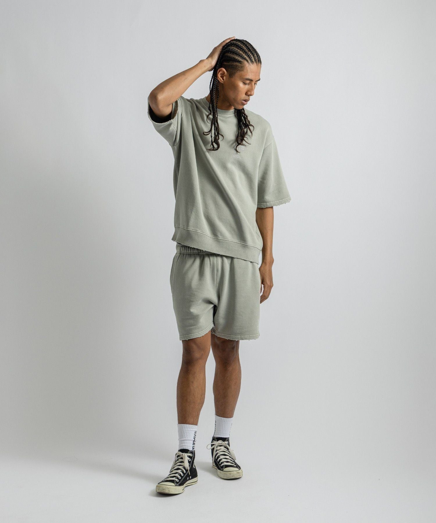 GDC×Saturdays NYC Austin Damaged Sweat Short Pants