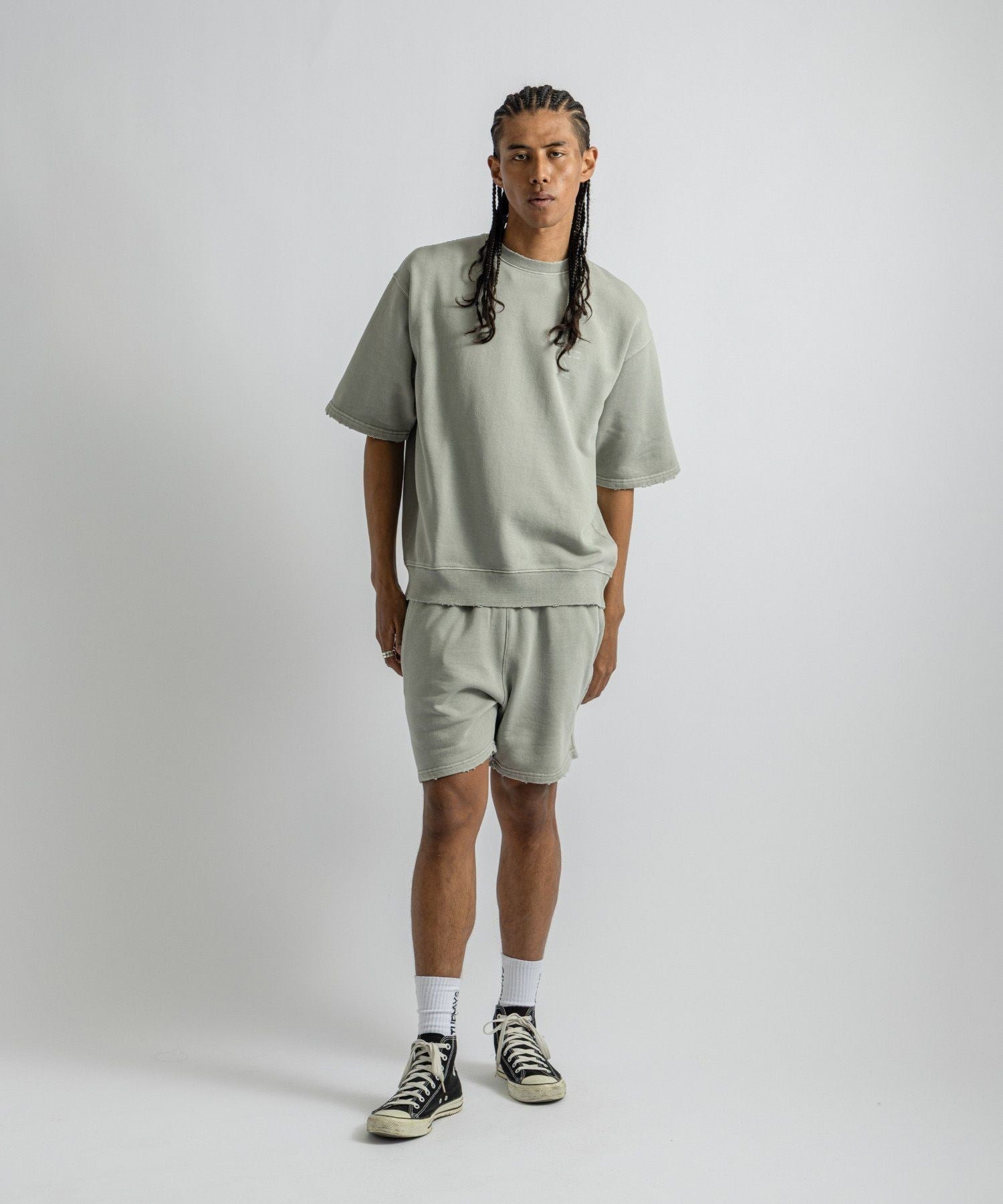 GDC×Saturdays NYC Austin Damaged Sweat Short Pants