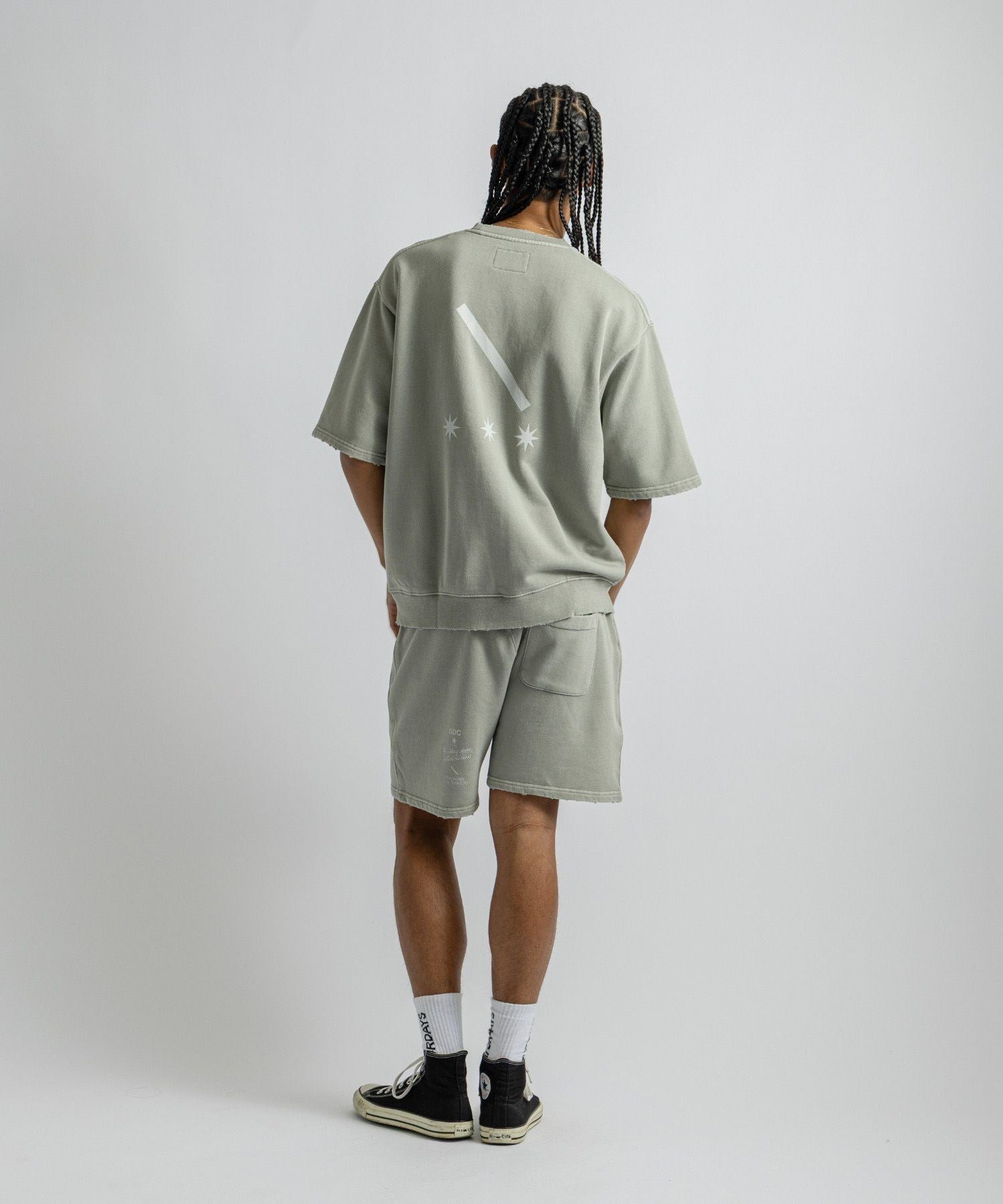 GDC×Saturdays NYC Austin Damaged Sweat Short Pants