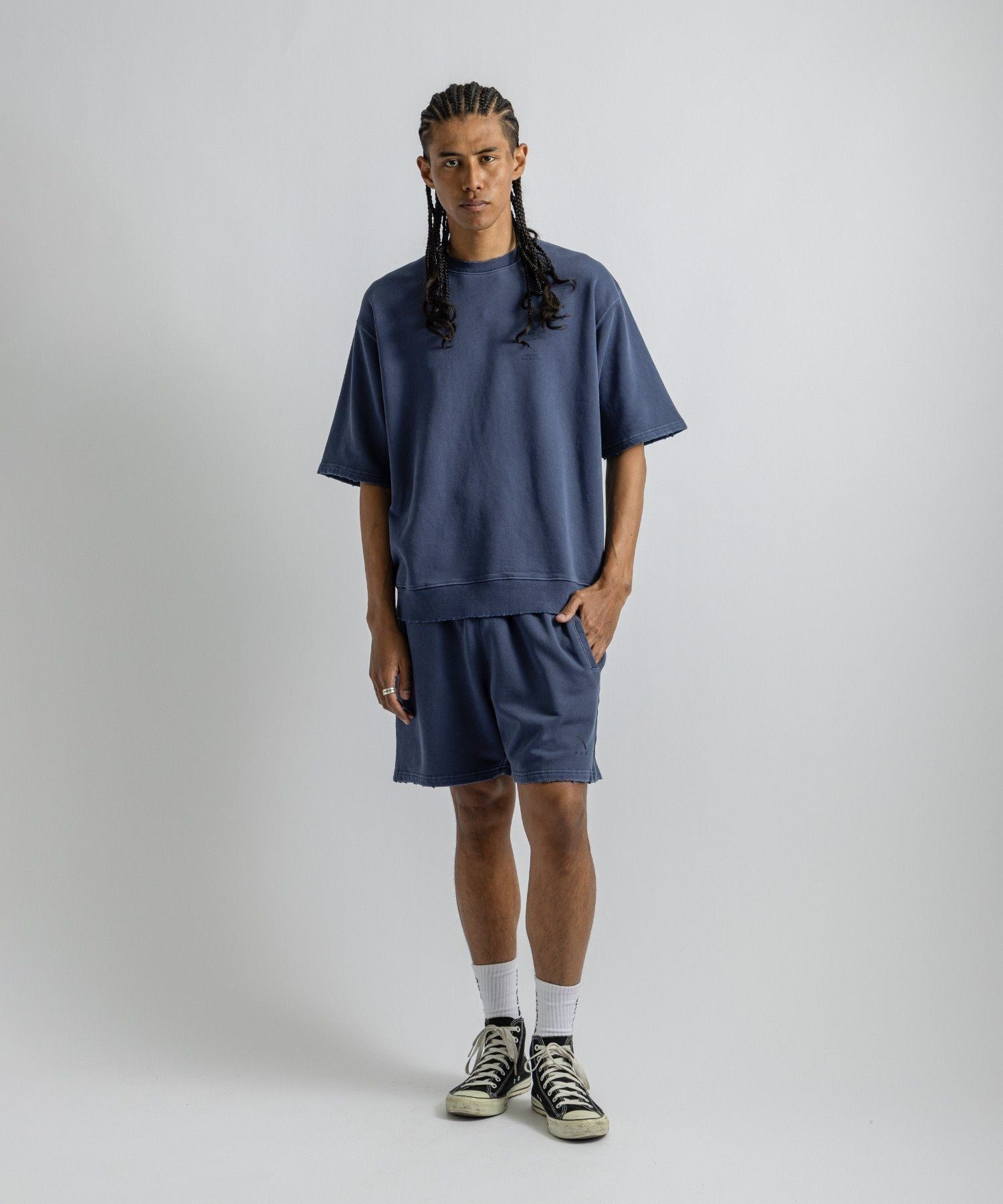 GDC×Saturdays NYC Austin Damaged Sweat Short Pants