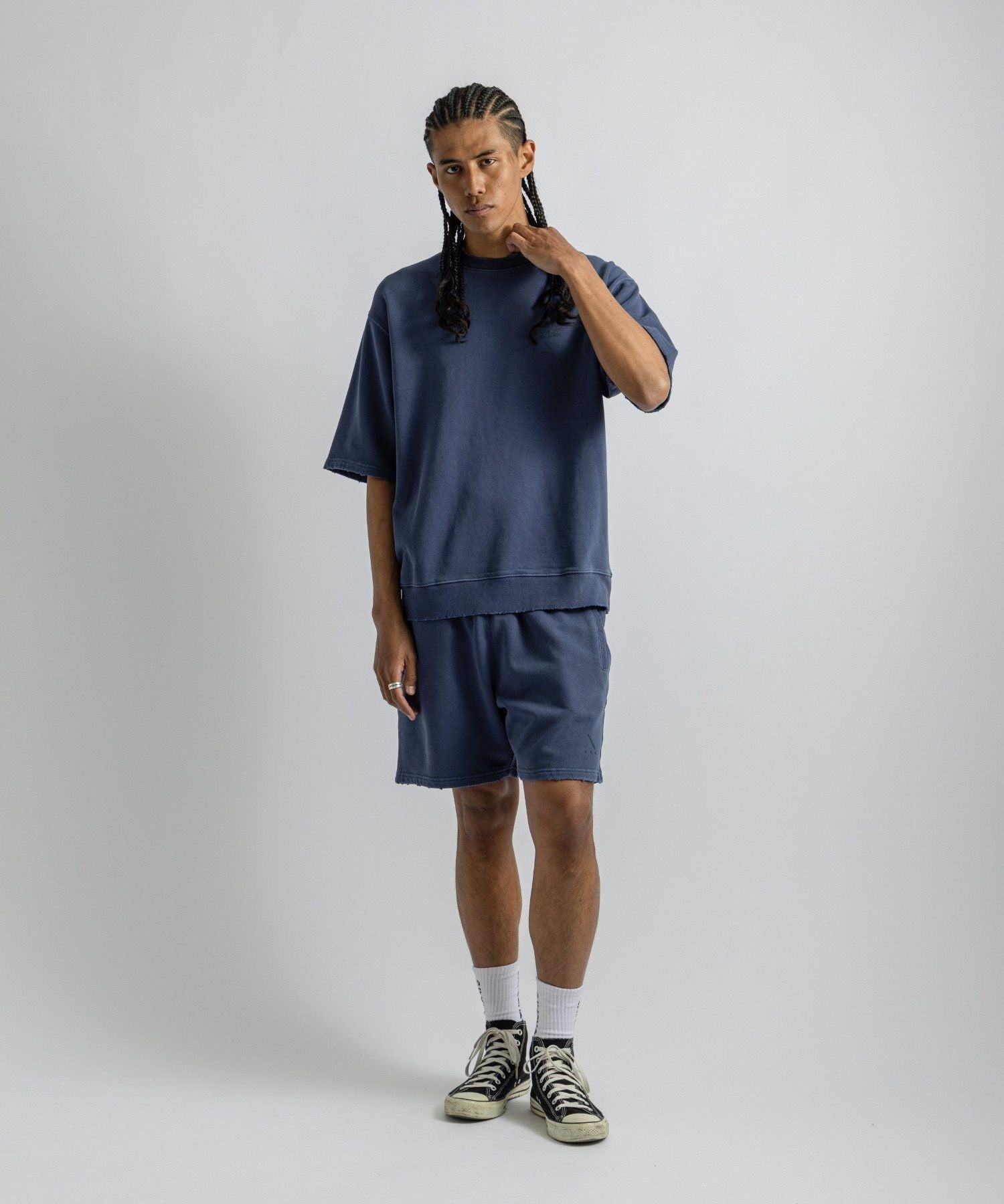 GDC×Saturdays NYC Austin Damaged Sweat Short Pants