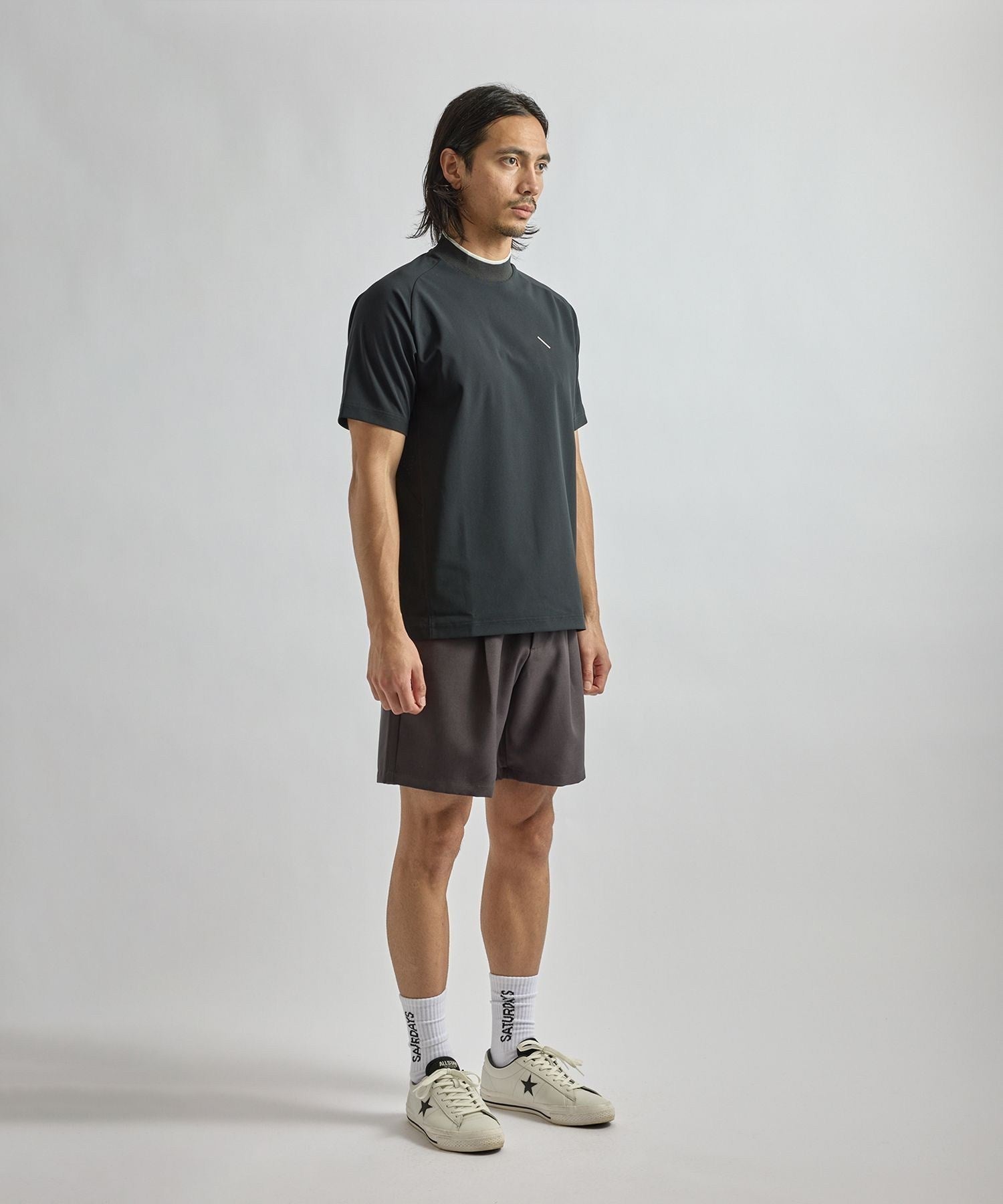 Ss Mock Neck Shirt