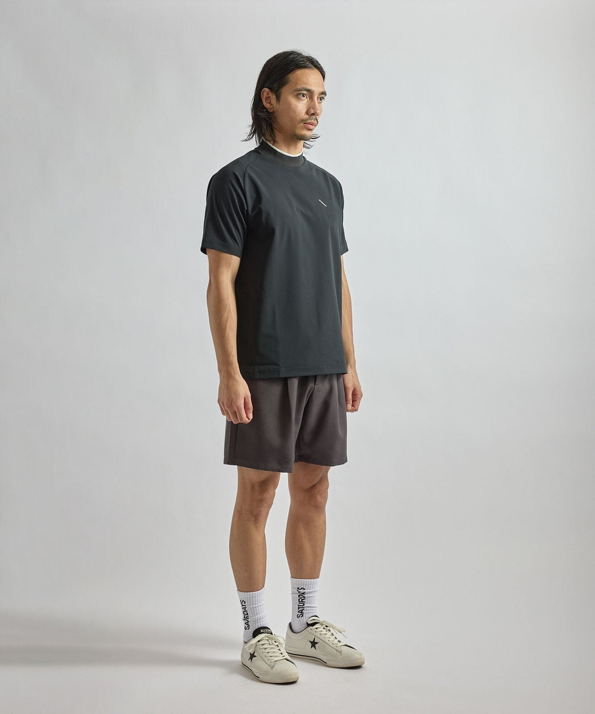 Ss Mock Neck Shirt