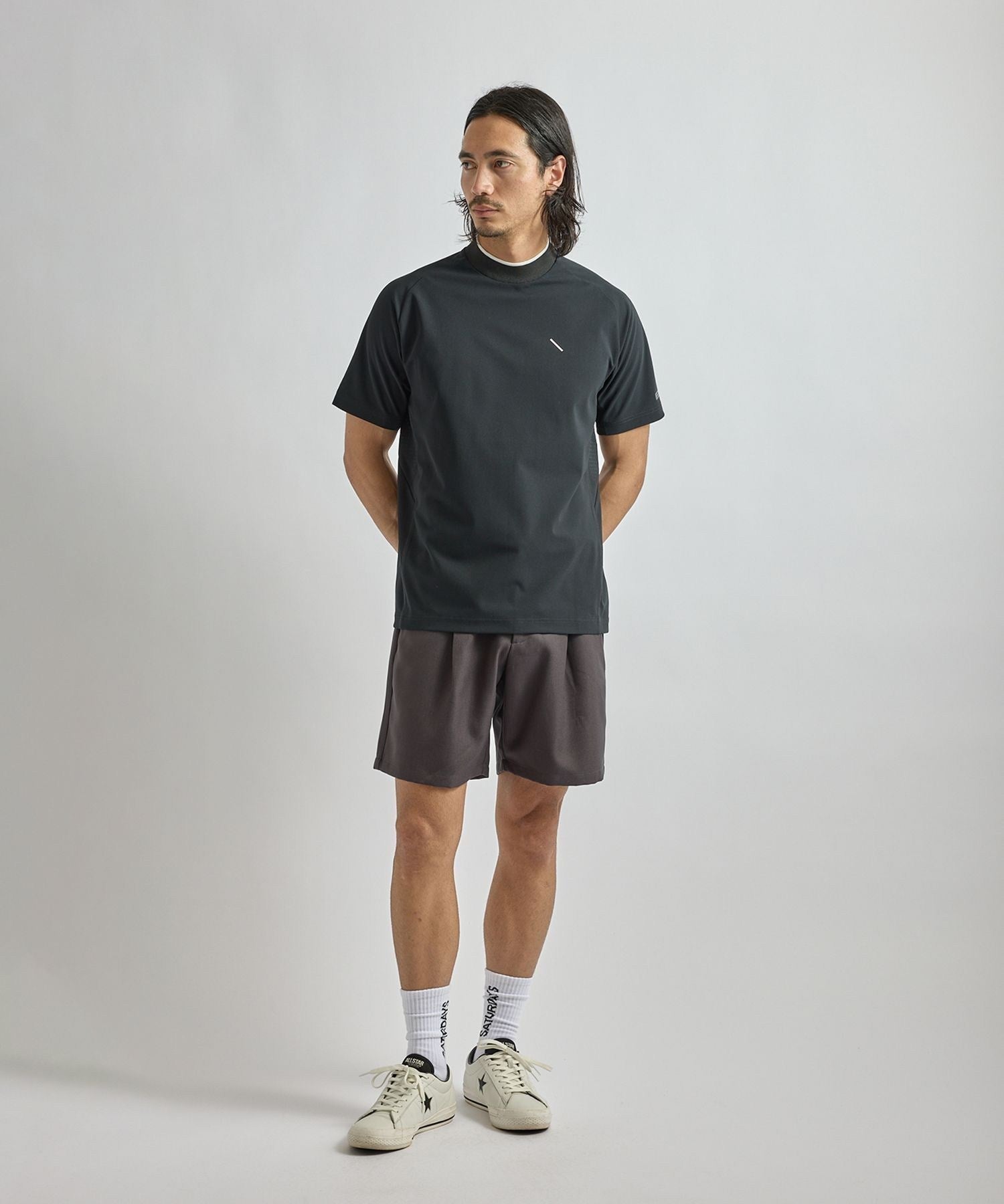 Ss Mock Neck Shirt