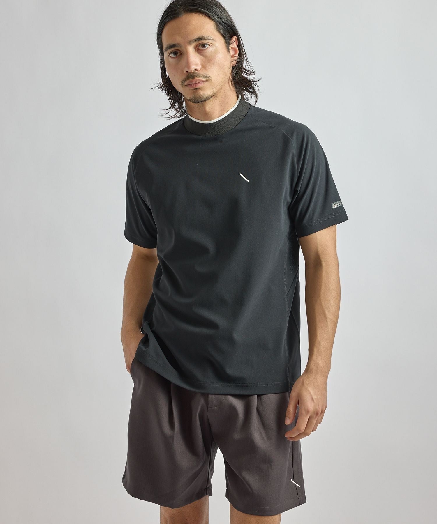 Ss Mock Neck Shirt