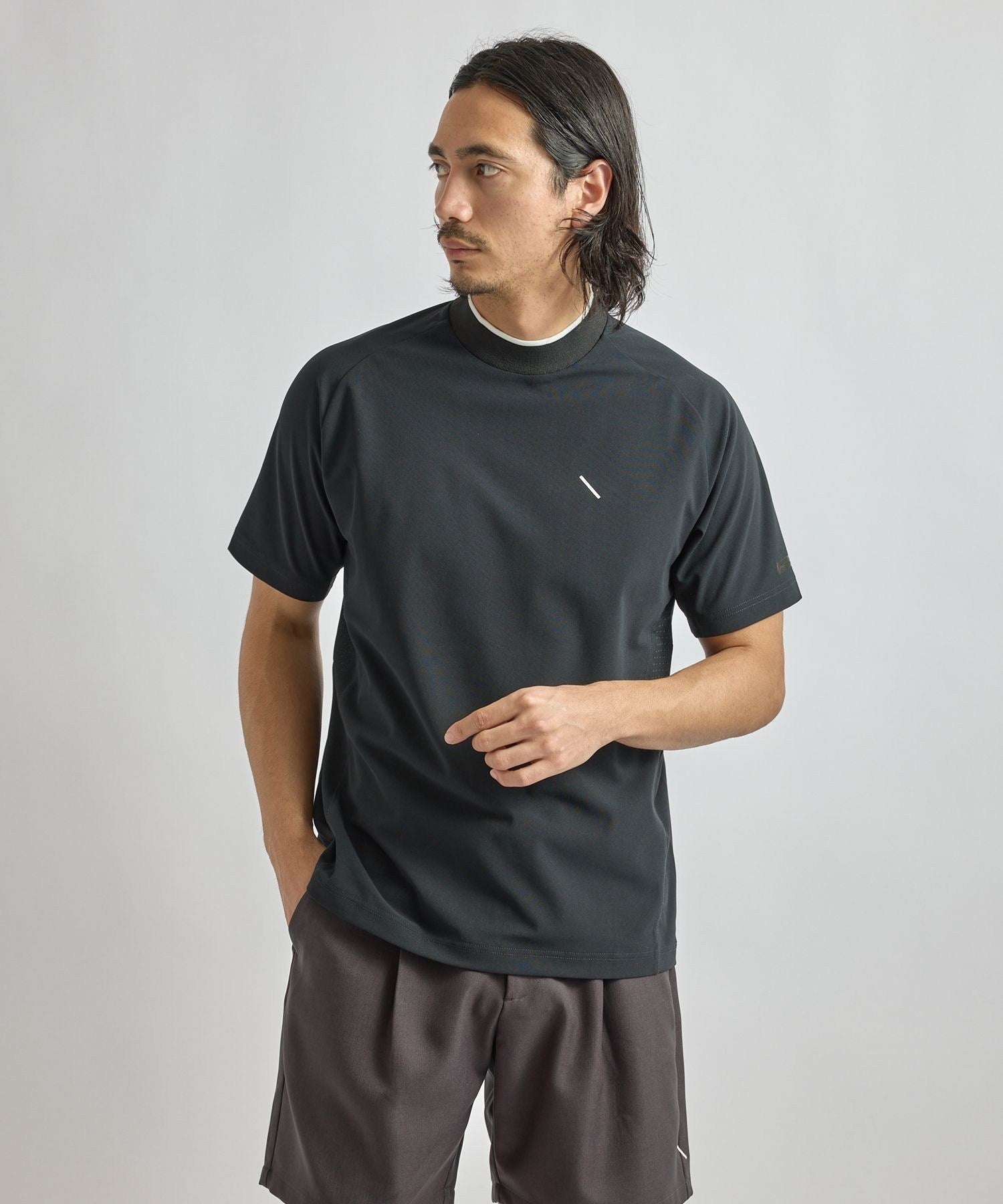Ss Mock Neck Shirt